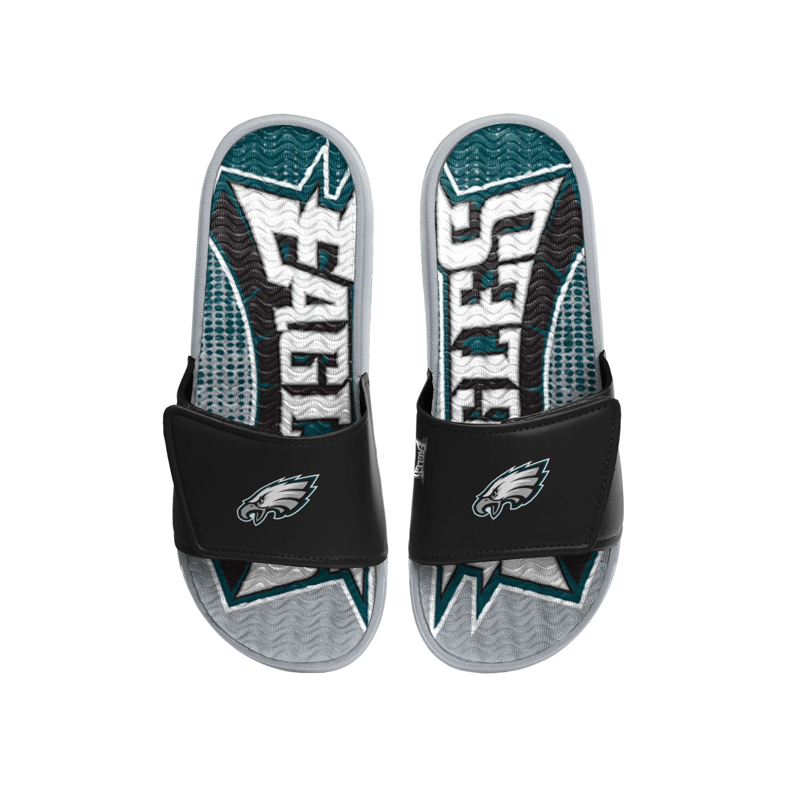 Philadelphia Eagles NFL Mens Gradient Wordmark Gel Slide - Image 2