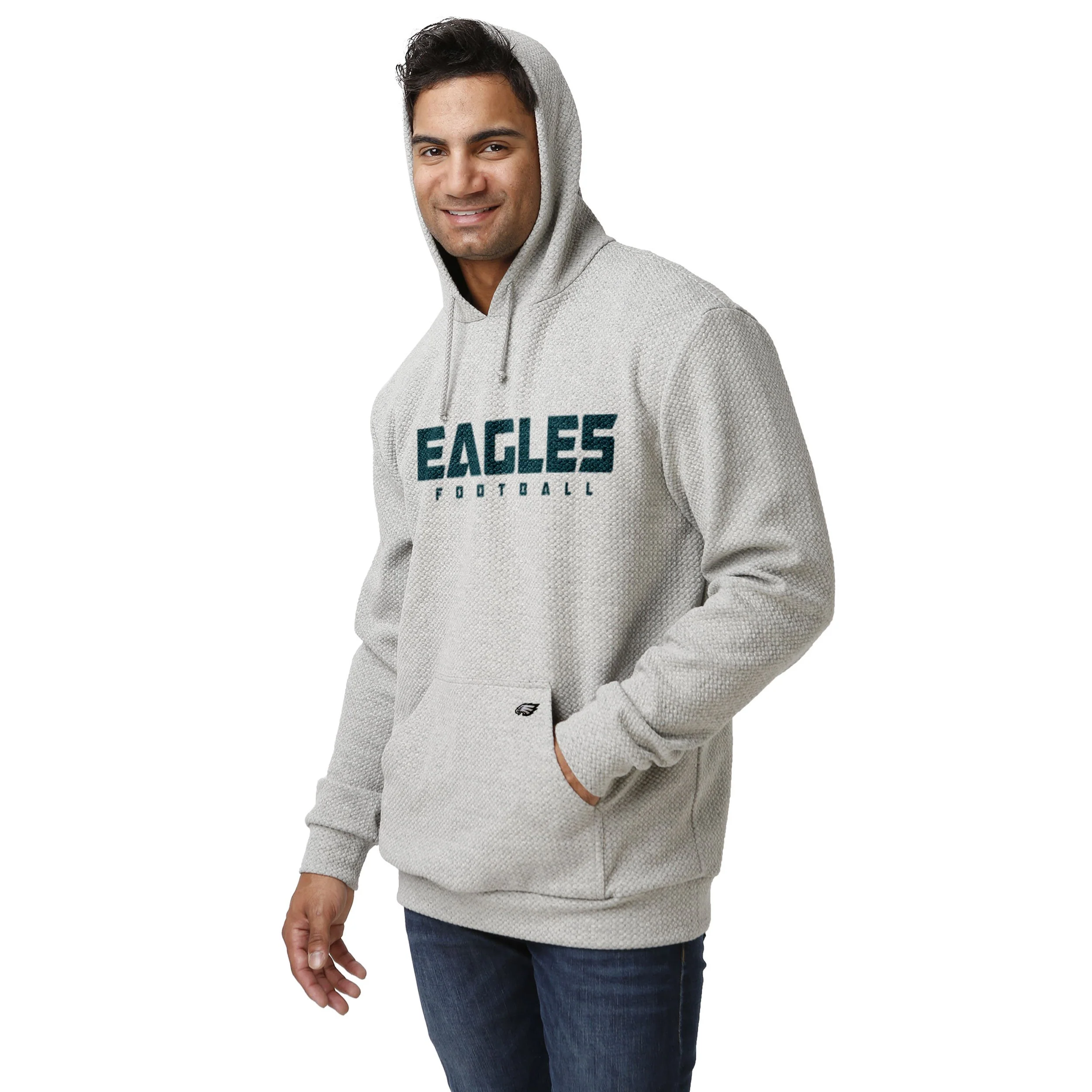 Philadelphia Eagles NFL Mens Gray Woven Hoodie