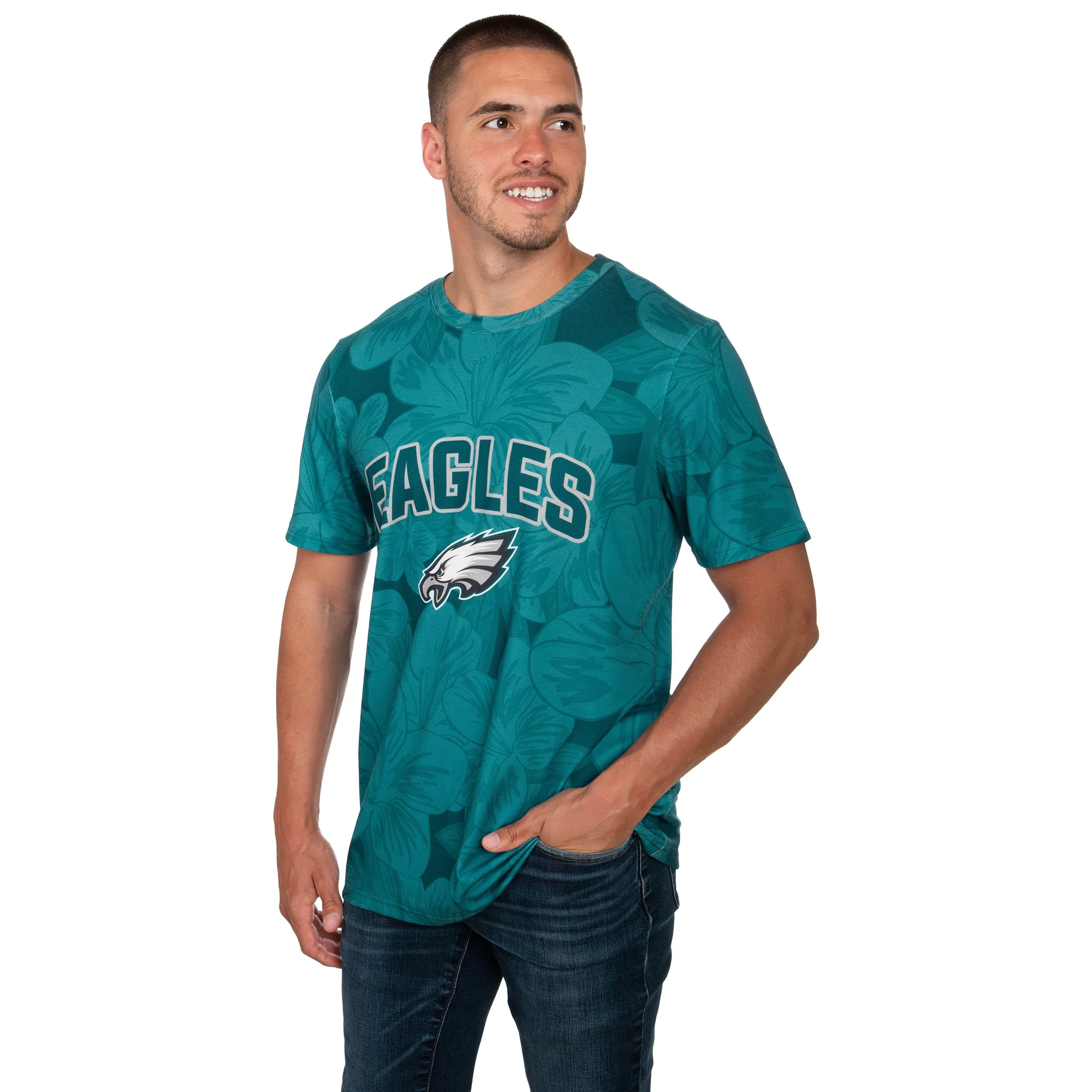 Philadelphia Eagles NFL Mens Hibiscus T-Shirt