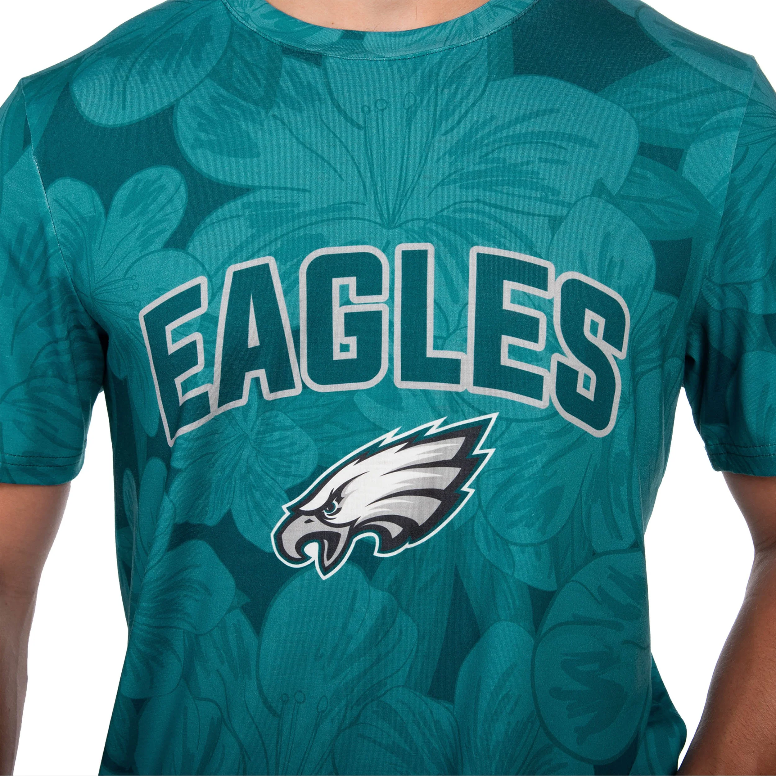 Philadelphia Eagles NFL Mens Hibiscus T-Shirt - Image 3
