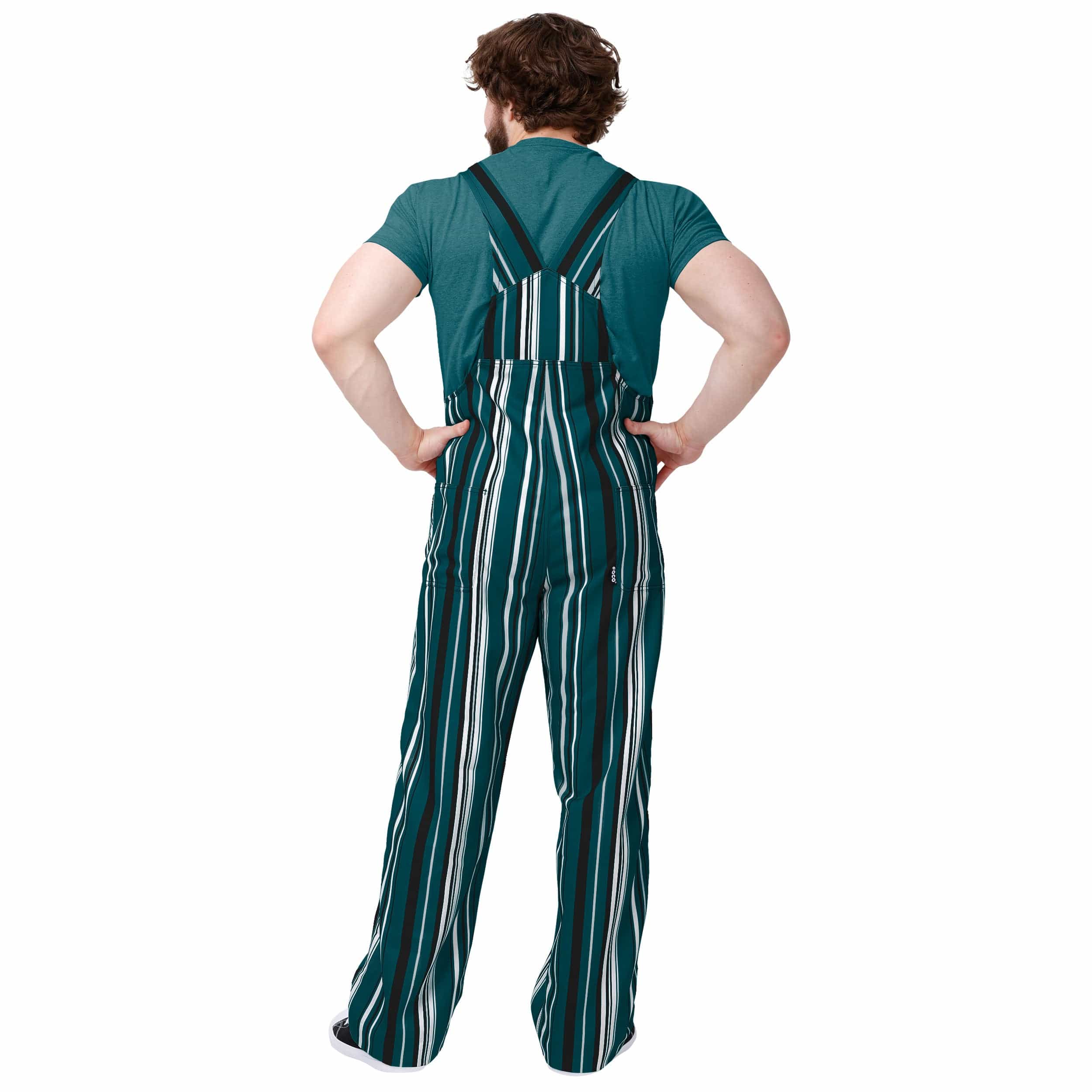 Philadelphia Eagles NFL Mens Hyper Stripe Bib Overalls - Image 2