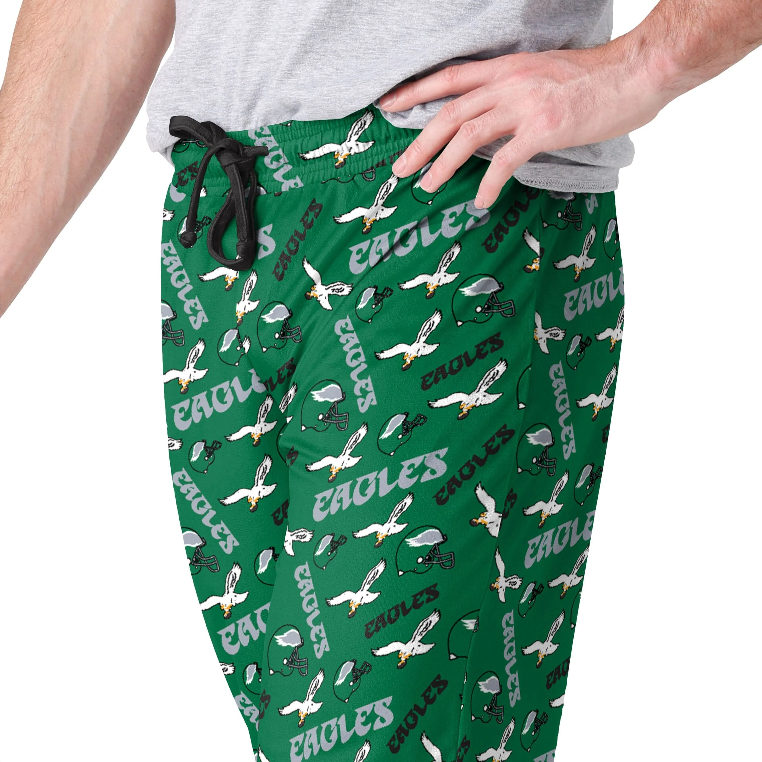 Philadelphia Eagles NFL Mens Kelly Green Lounge Pants - Image 3