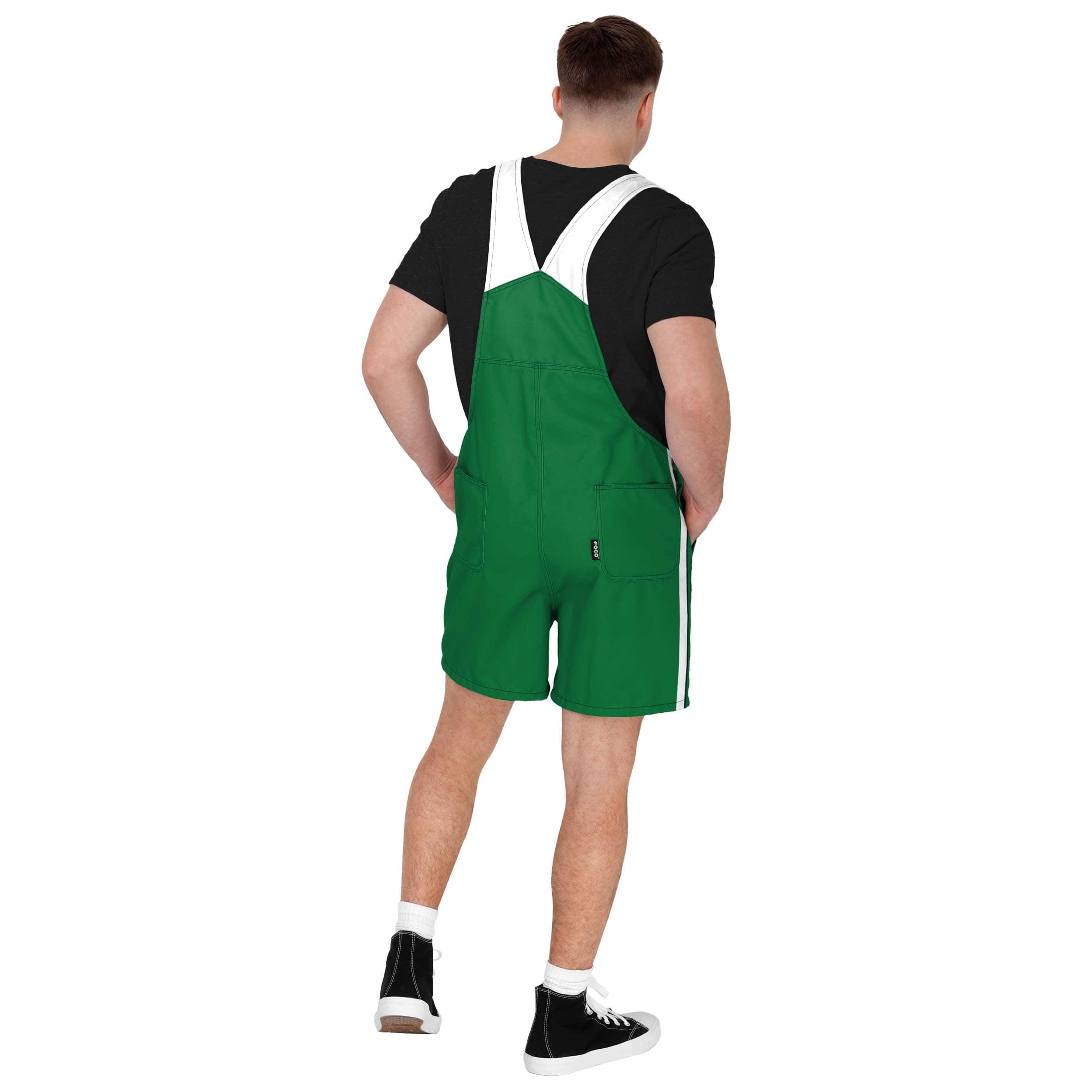 Philadelphia Eagles NFL Mens Kelly Green Team Stripe Bib Shortalls - Image 2