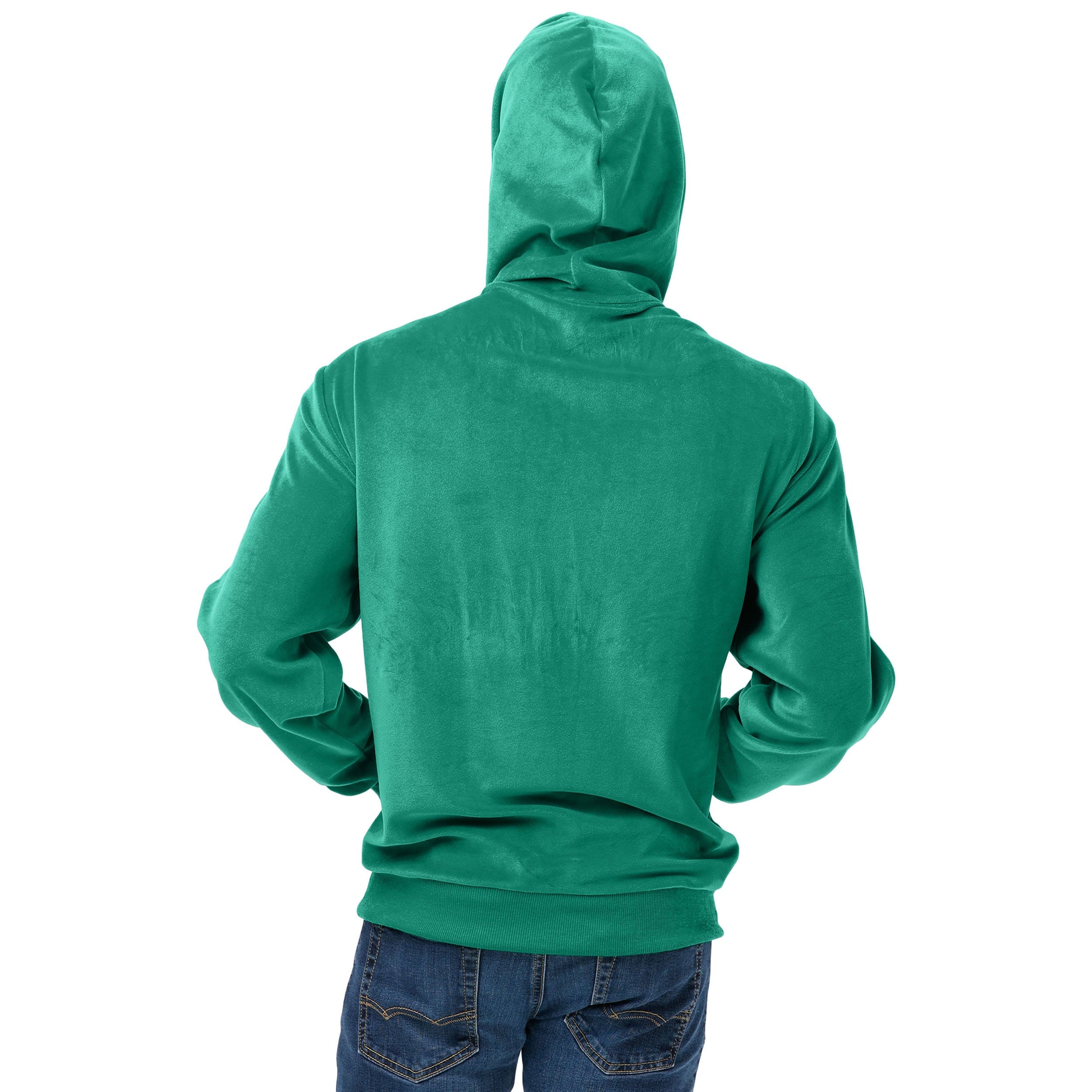 Philadelphia Eagles NFL Mens Kelly Green Velour Hooded Sweatshirt - Image 2