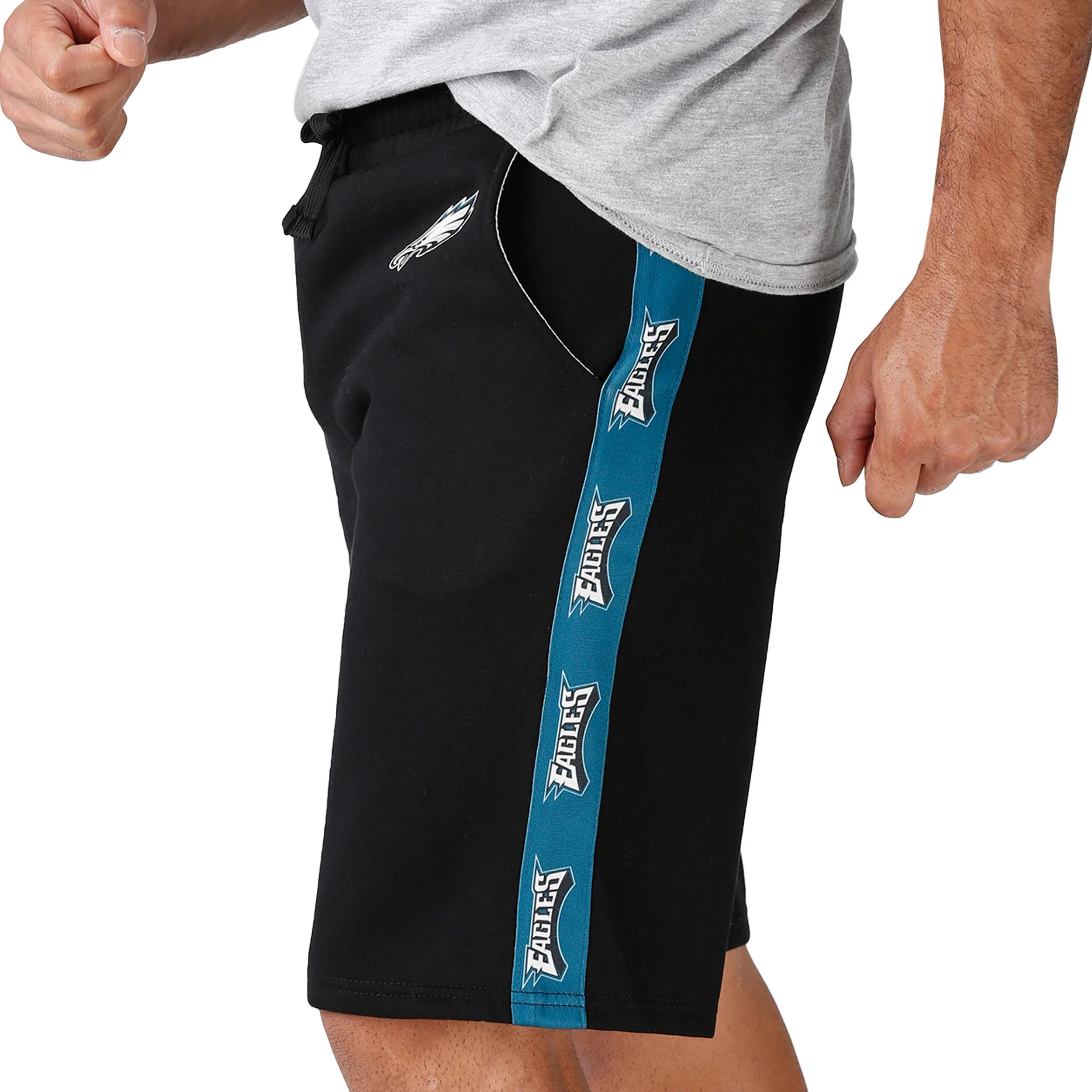 Philadelphia Eagles NFL Mens Lazy Lounge Fleece Shorts - Image 3