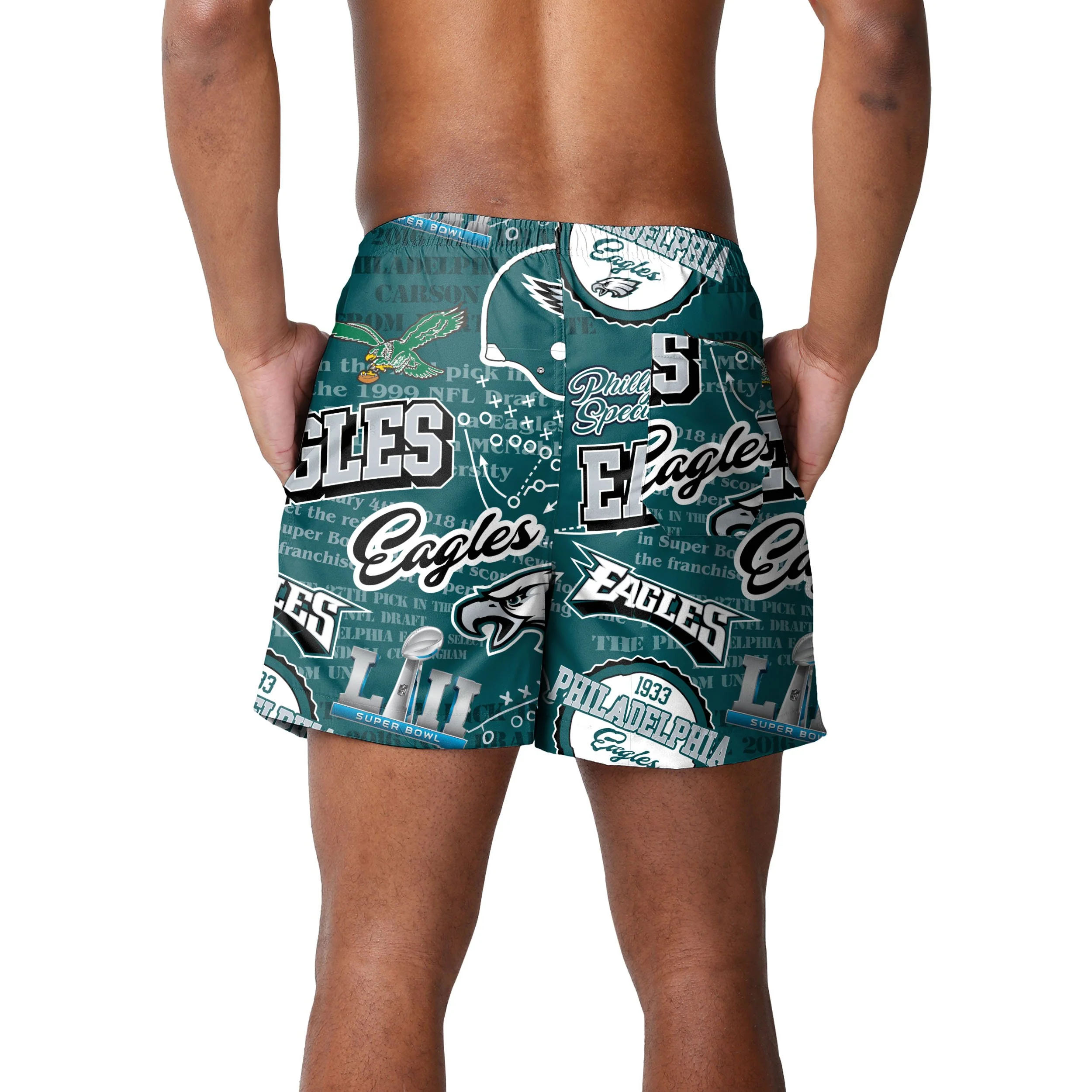 Philadelphia Eagles NFL Mens Logo Rush Swimming Trunks - Image 3