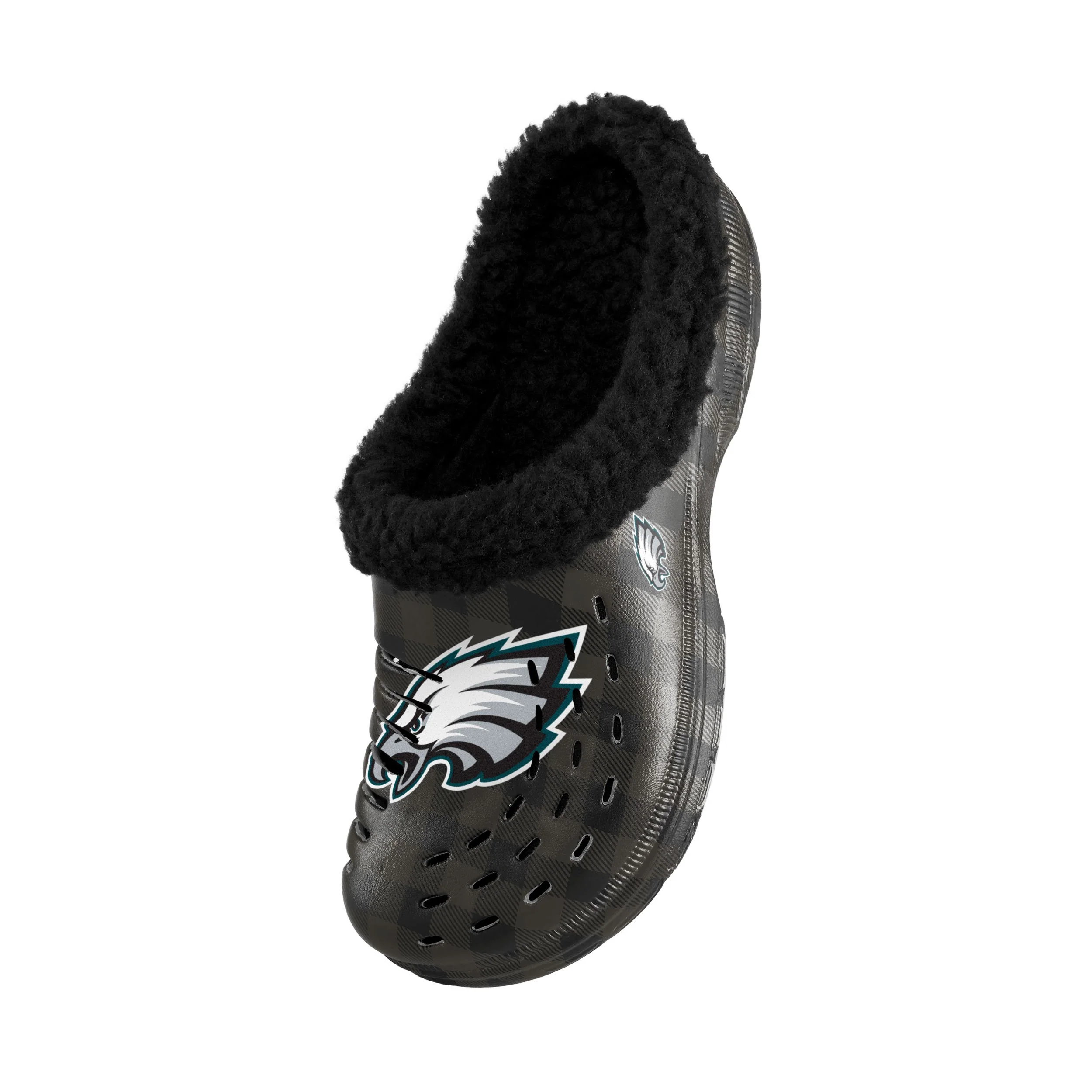 Philadelphia Eagles NFL Mens Sherpa Lined Buffalo Check Clog - Image 2