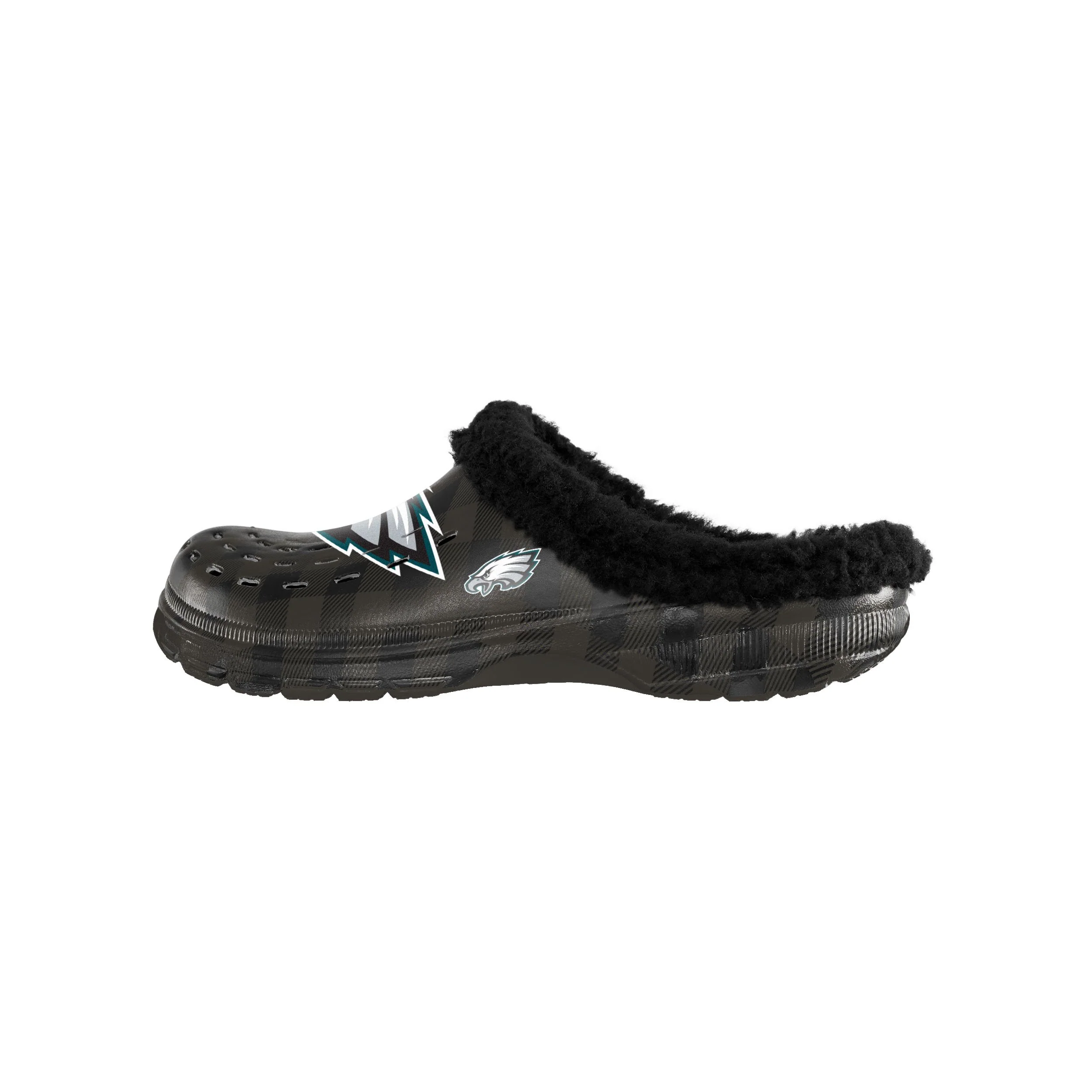 Philadelphia Eagles NFL Mens Sherpa Lined Buffalo Check Clog - Image 3