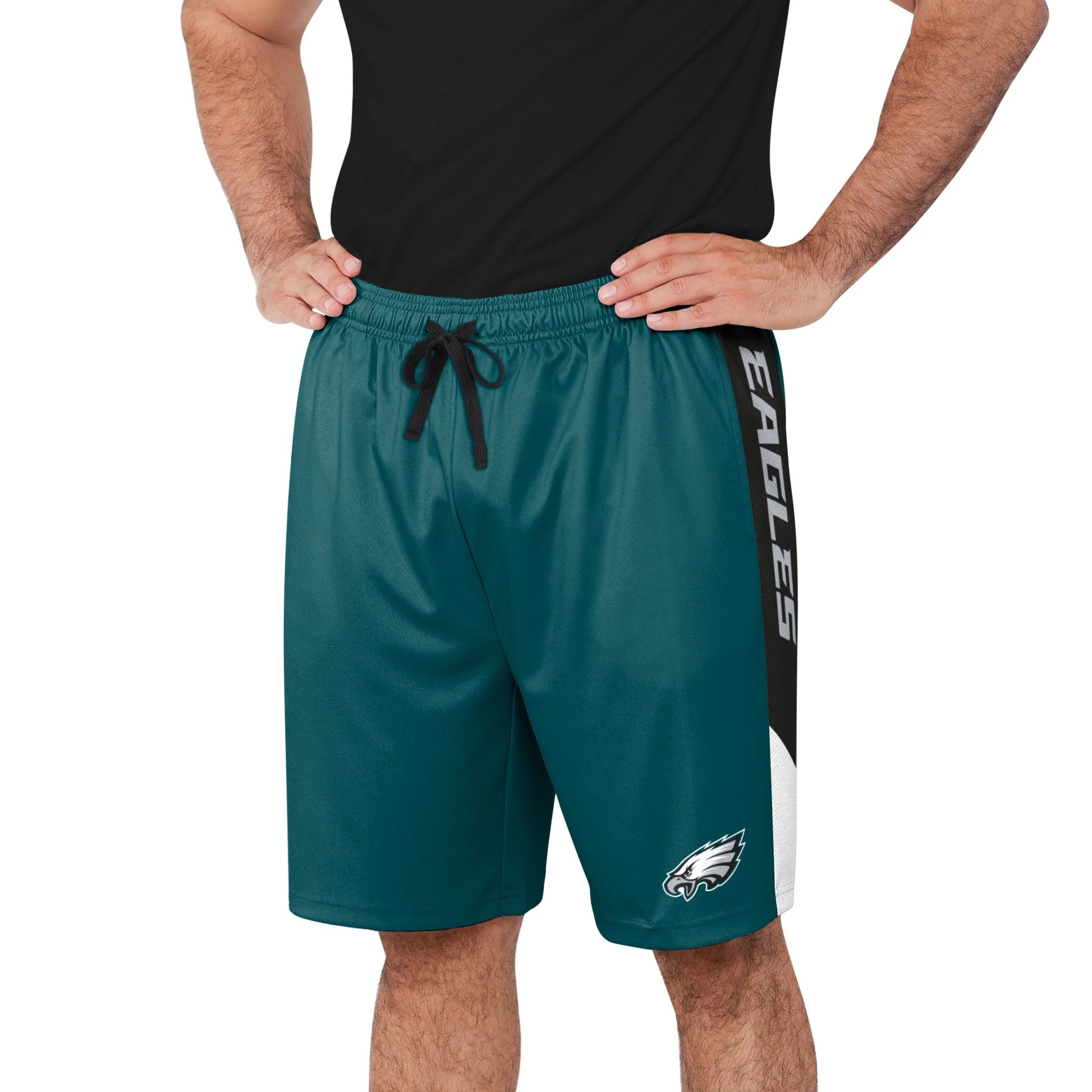 Philadelphia Eagles NFL Mens Side Stripe Training Shorts - Image 2