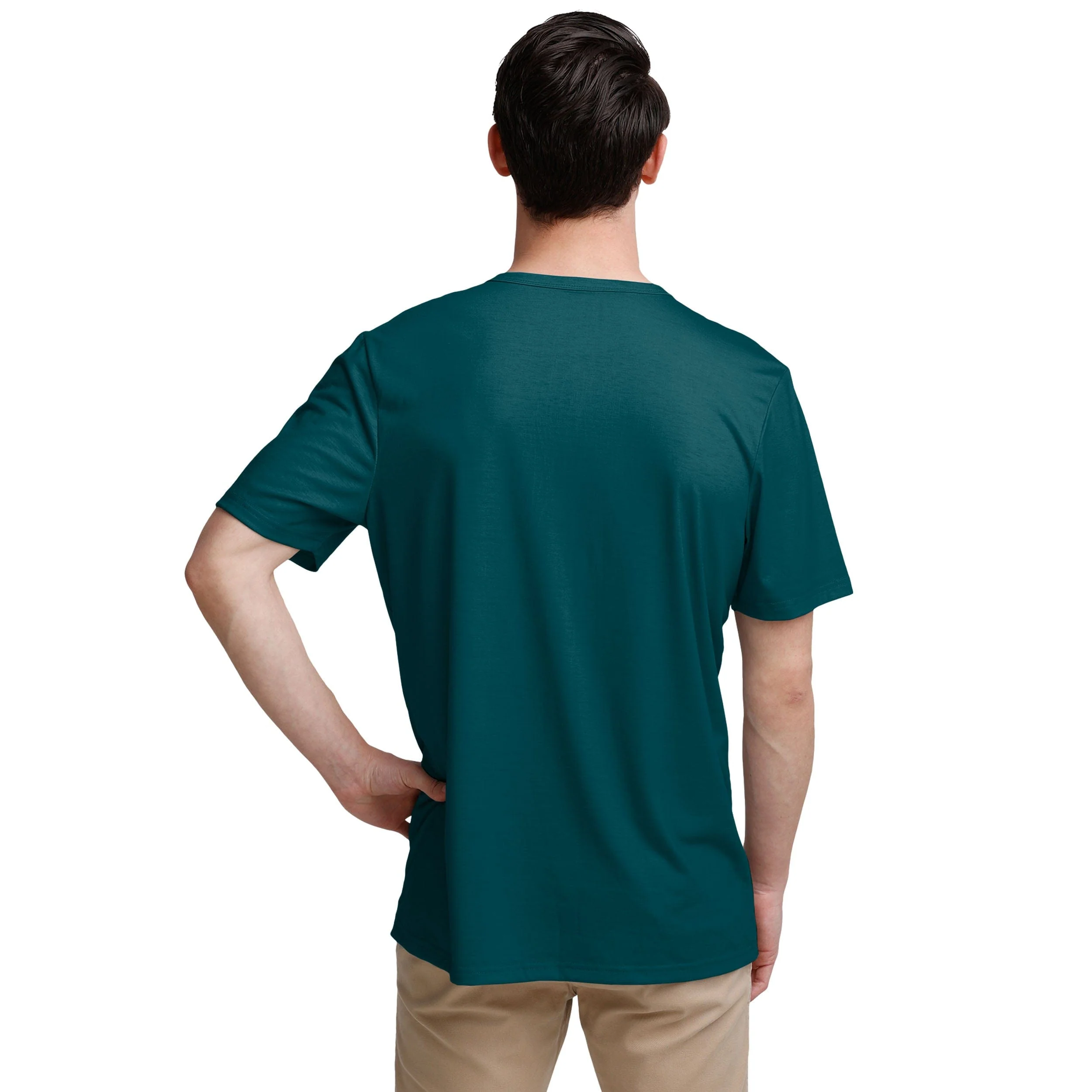 Philadelphia Eagles NFL Mens Solid Team Logo Short Sleeve Henley - Image 3