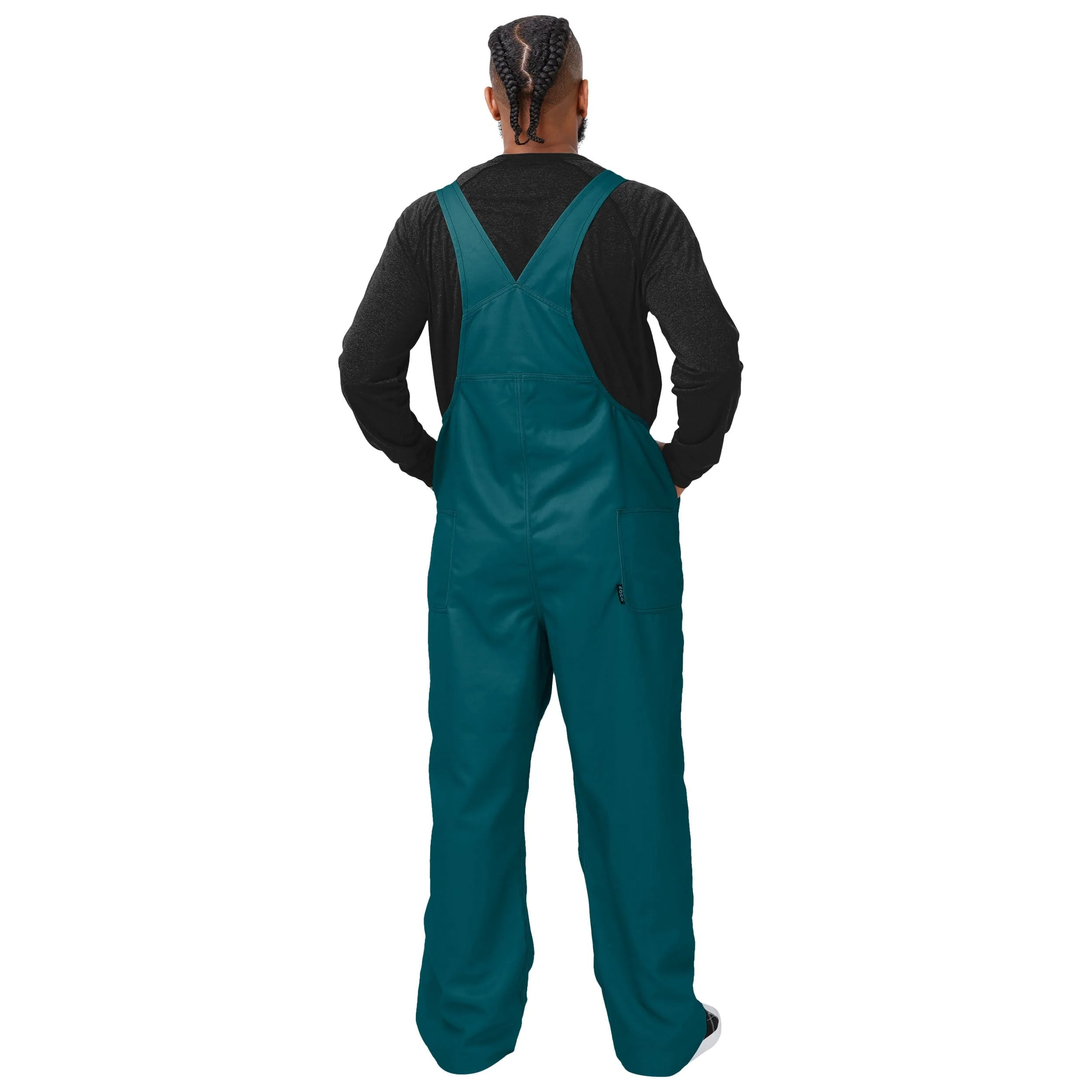 Philadelphia Eagles NFL Mens Solid Wordmark Bib Overalls - Image 2