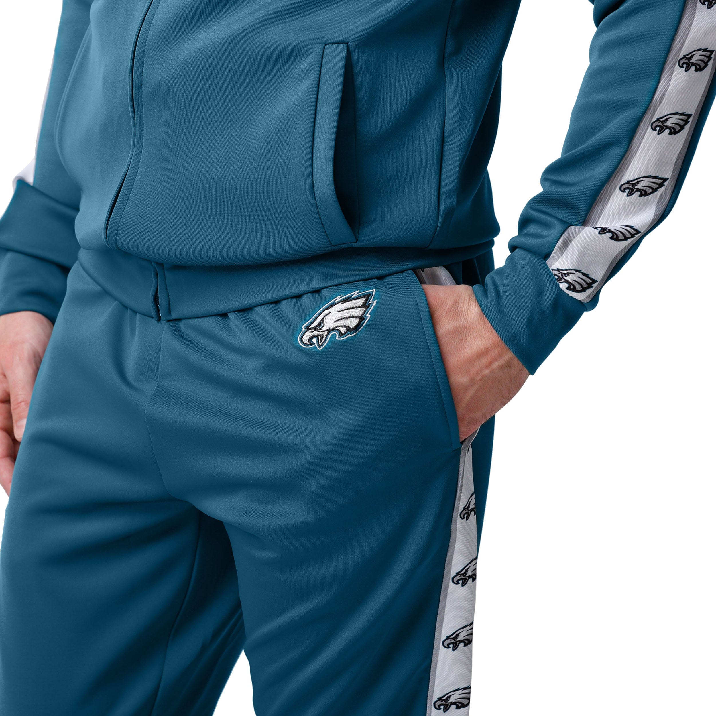 Philadelphia Eagles NFL Mens Stripe Logo Track Pants - Image 3