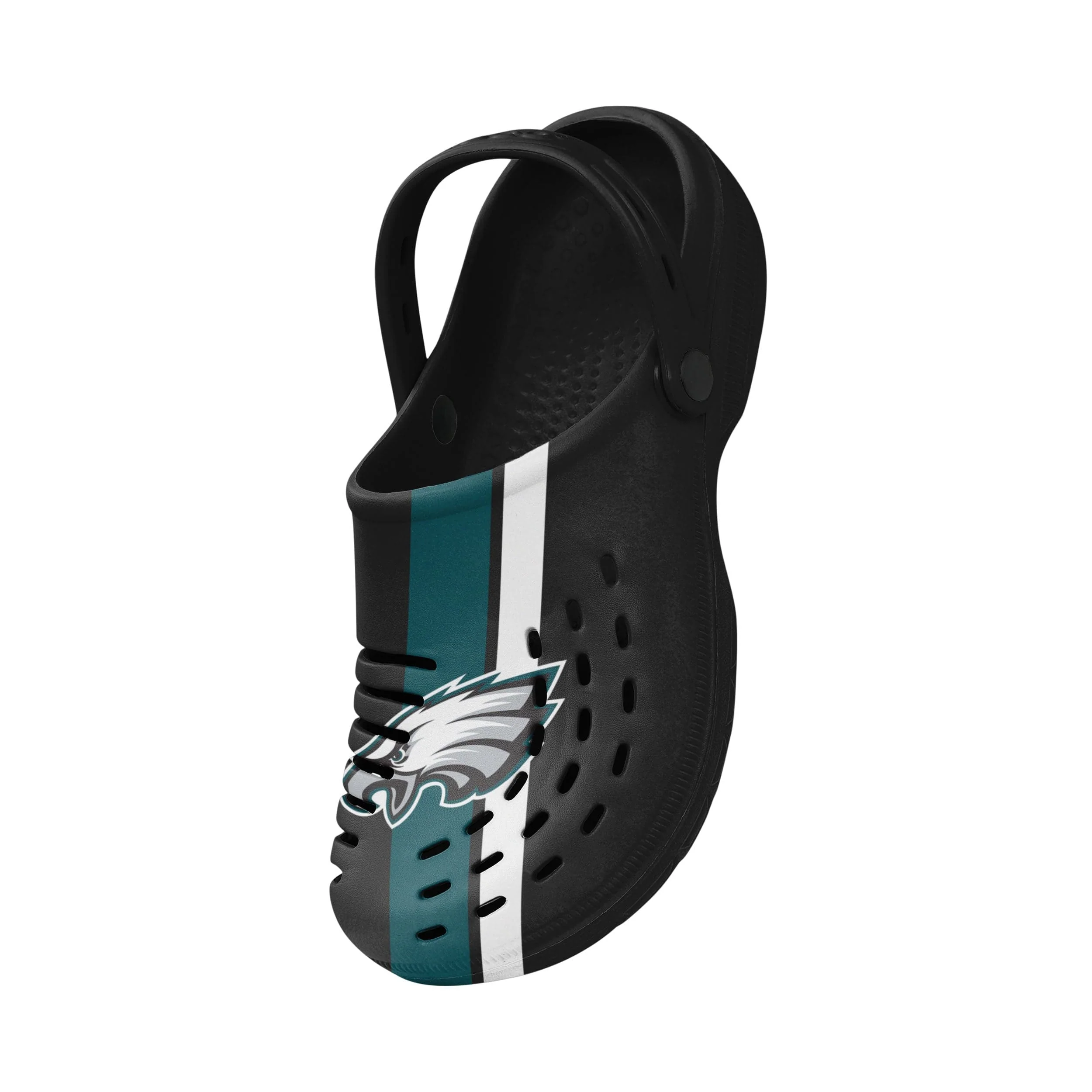 Philadelphia Eagles NFL Mens Team Stripe Clog With Strap - Image 3