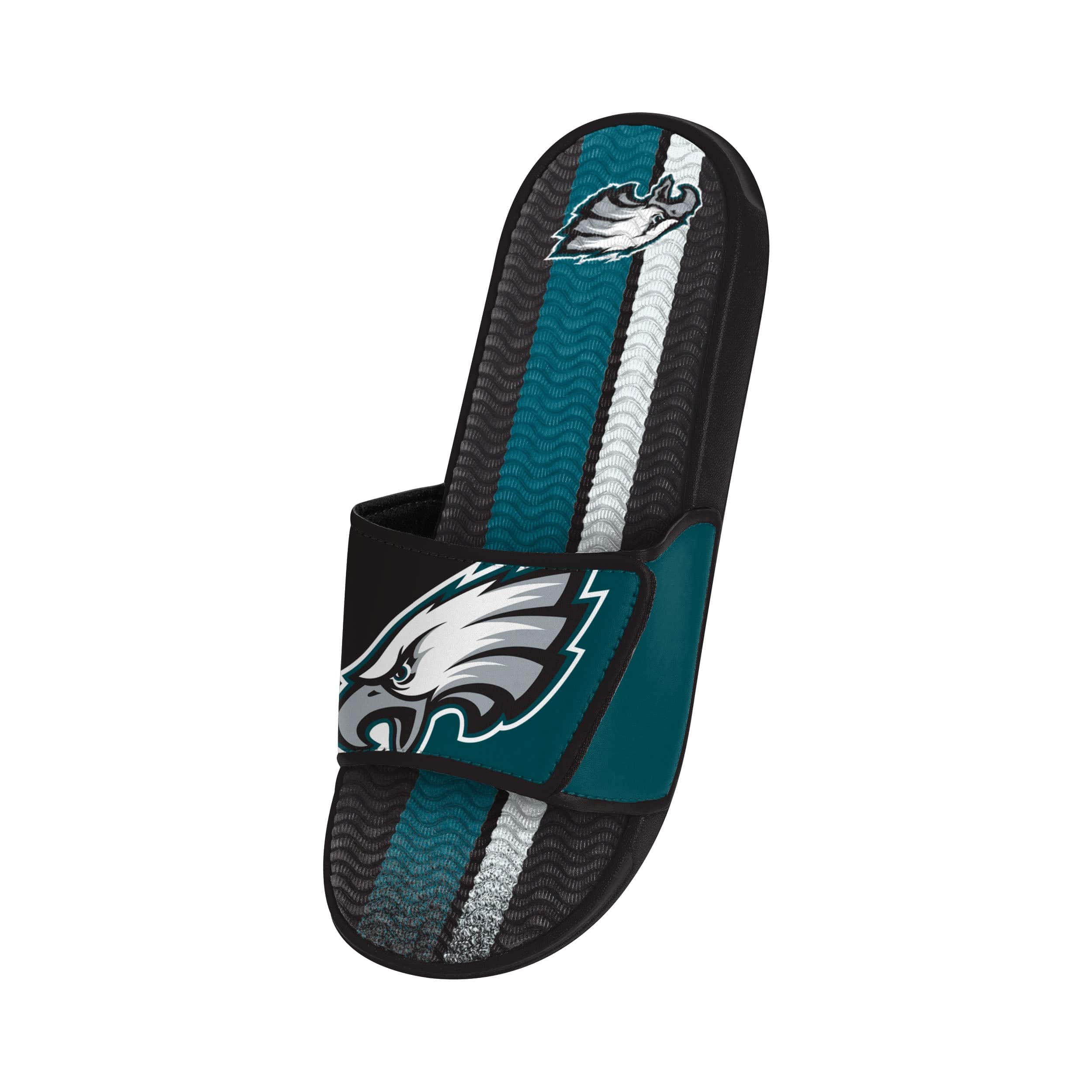 Philadelphia Eagles NFL Mens Team Stripe Gel Slide - Image 3