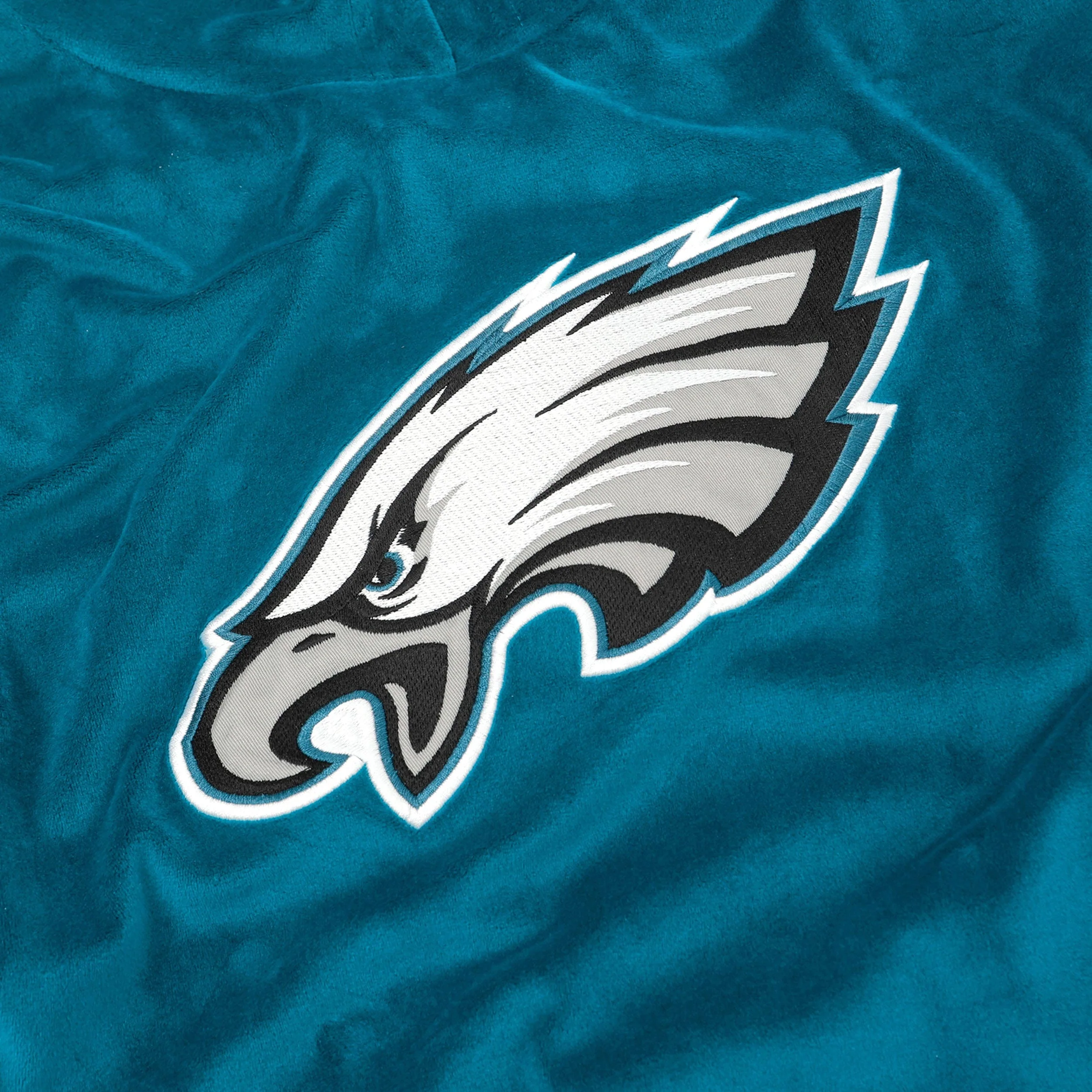 Philadelphia Eagles NFL Mens Velour Hooded Sweatshirt - Image 4