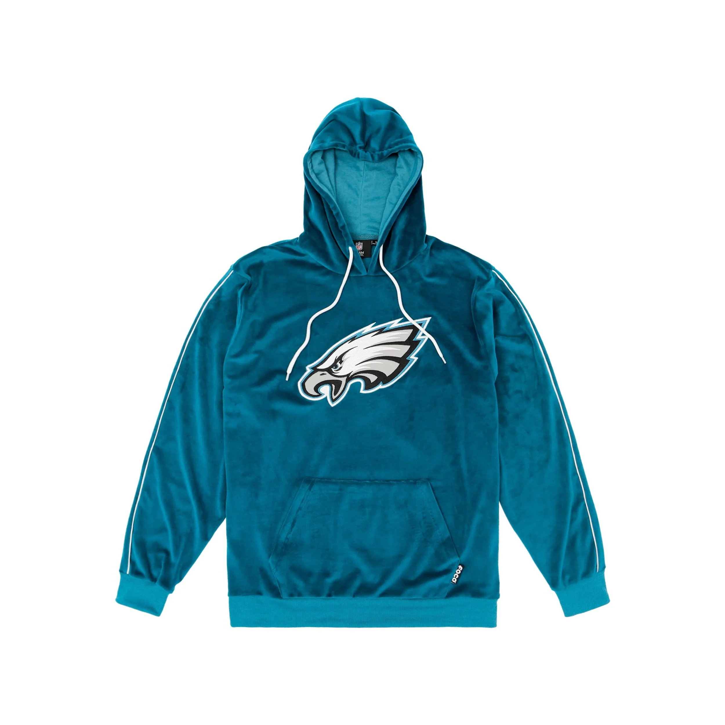 Philadelphia Eagles NFL Mens Velour Hooded Sweatshirt - Image 5