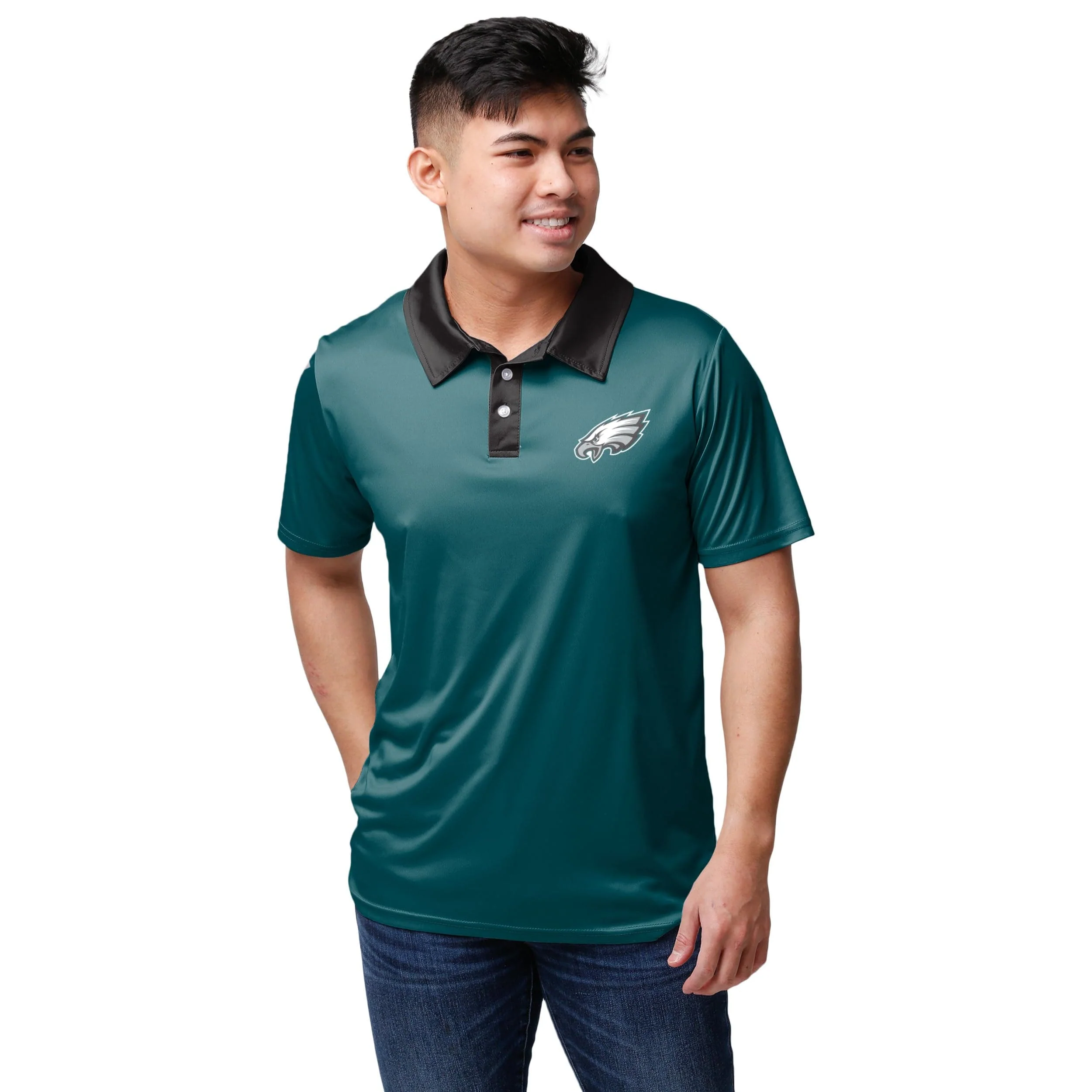 Philadelphia Eagles NFL Mens Workday Warrior Polyester Polo - Image 2