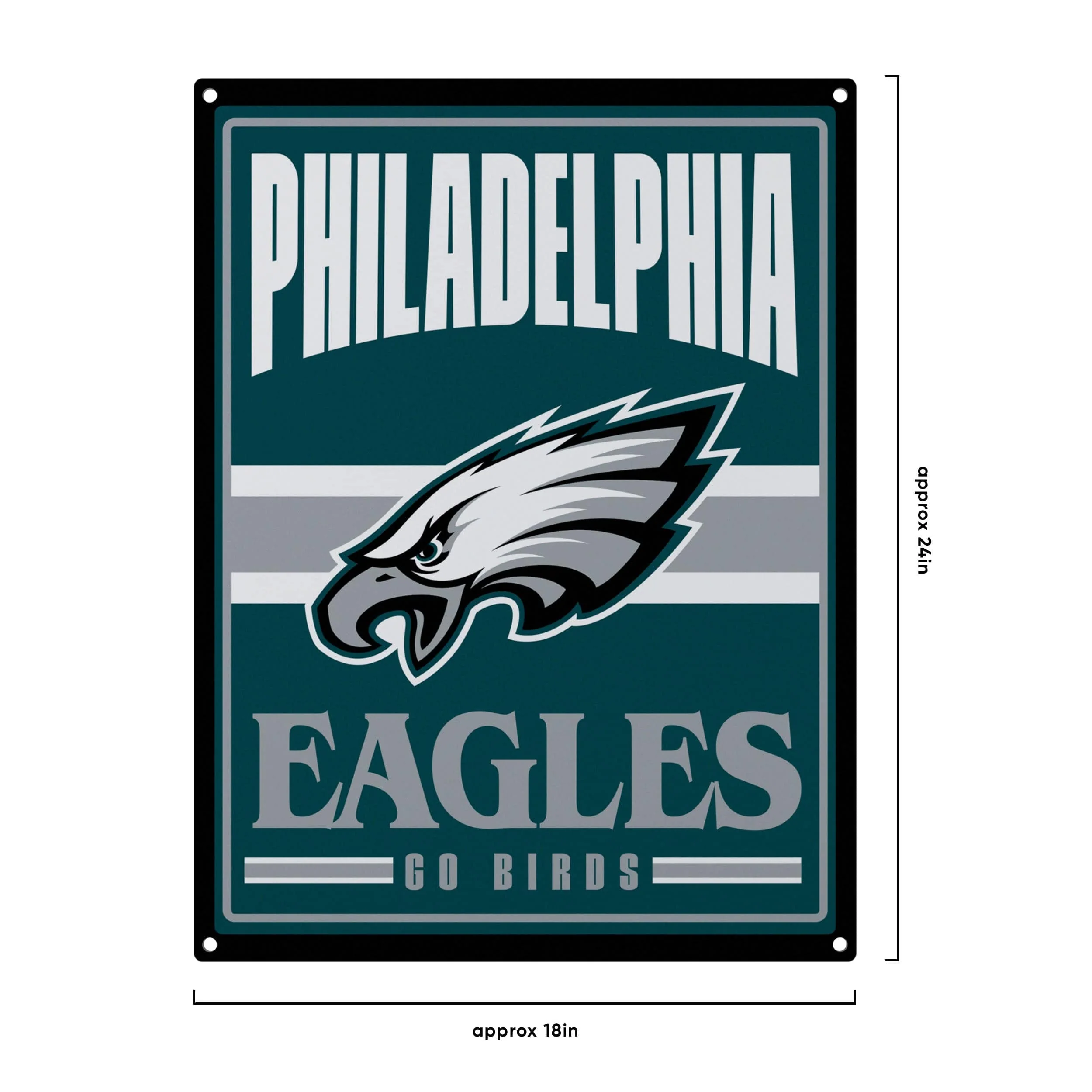 Philadelphia Eagles NFL Metal Tacker Wall Sign - Image 4