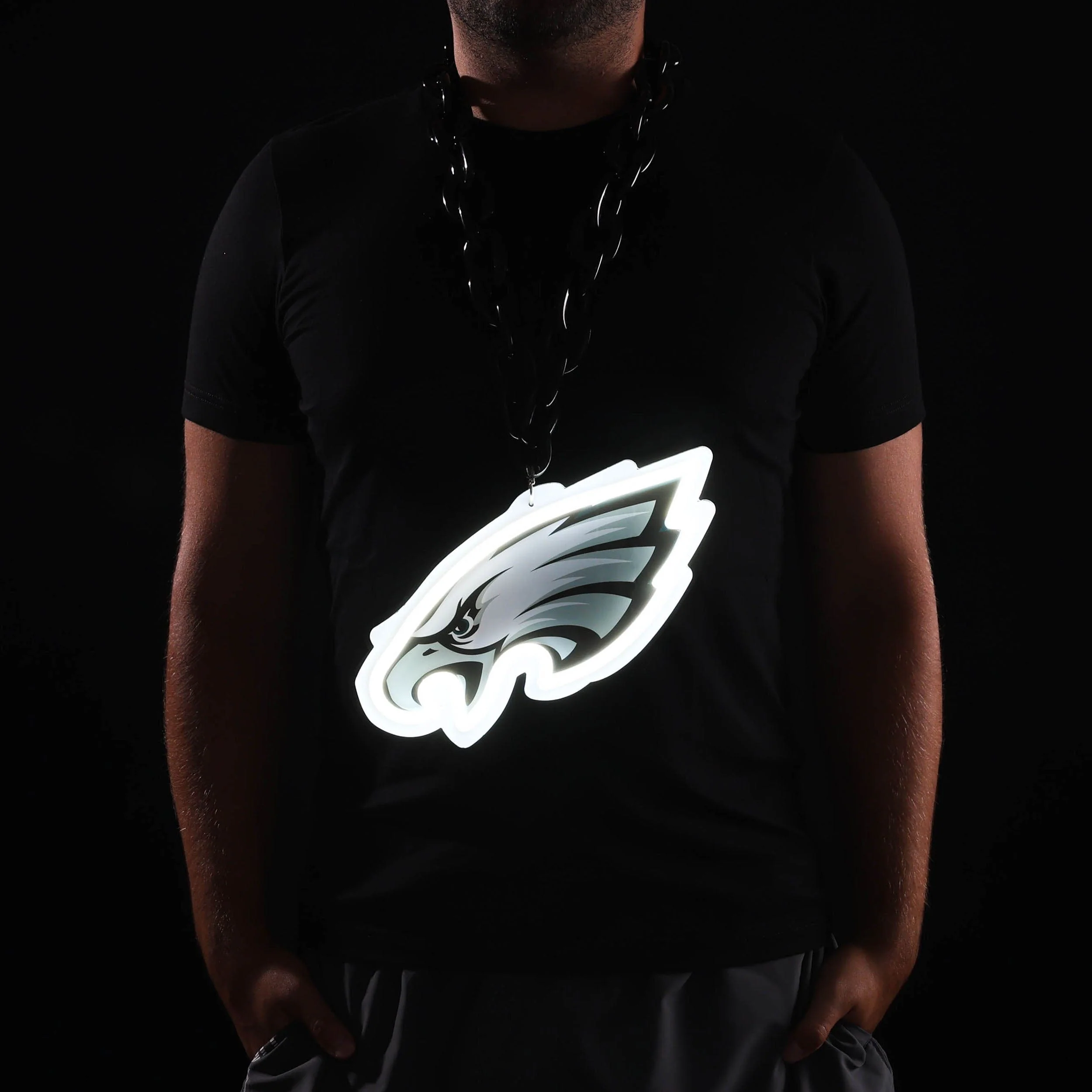 Philadelphia Eagles NFL Neon Light Up Big Logo Chain - Image 3