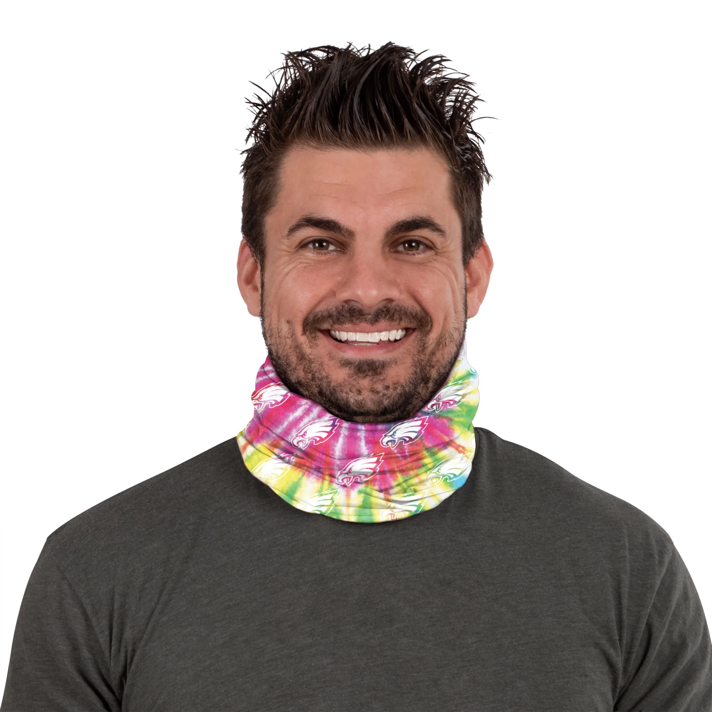 Philadelphia Eagles NFL Pastel Tie-Dye Gaiter Scarf - Image 3
