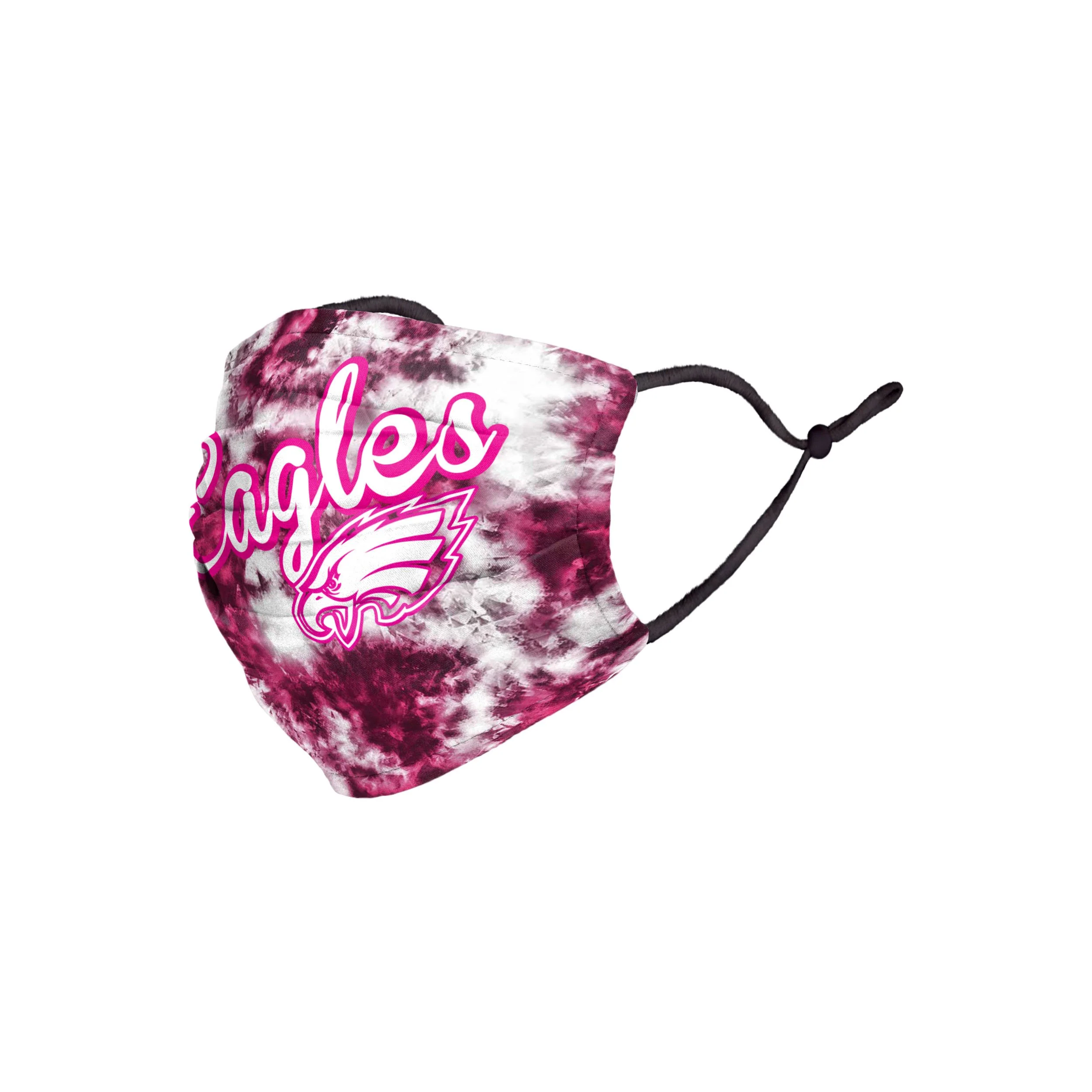 Philadelphia Eagles NFL Pink Tie-Dye Adjustable Face Cover - Image 2