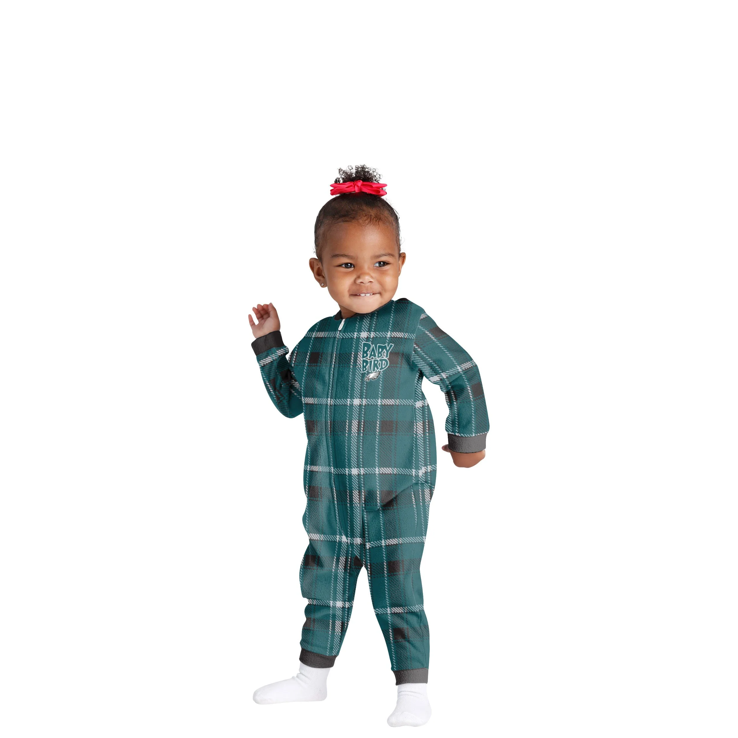 Philadelphia Eagles NFL Plaid Family Holiday Pajamas - Image 2