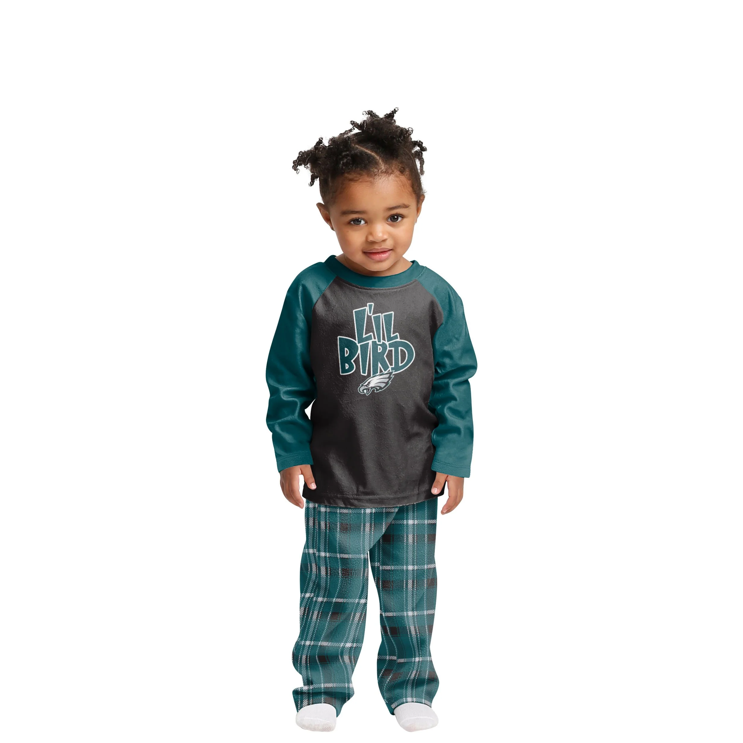 Philadelphia Eagles NFL Plaid Family Holiday Pajamas - Image 3
