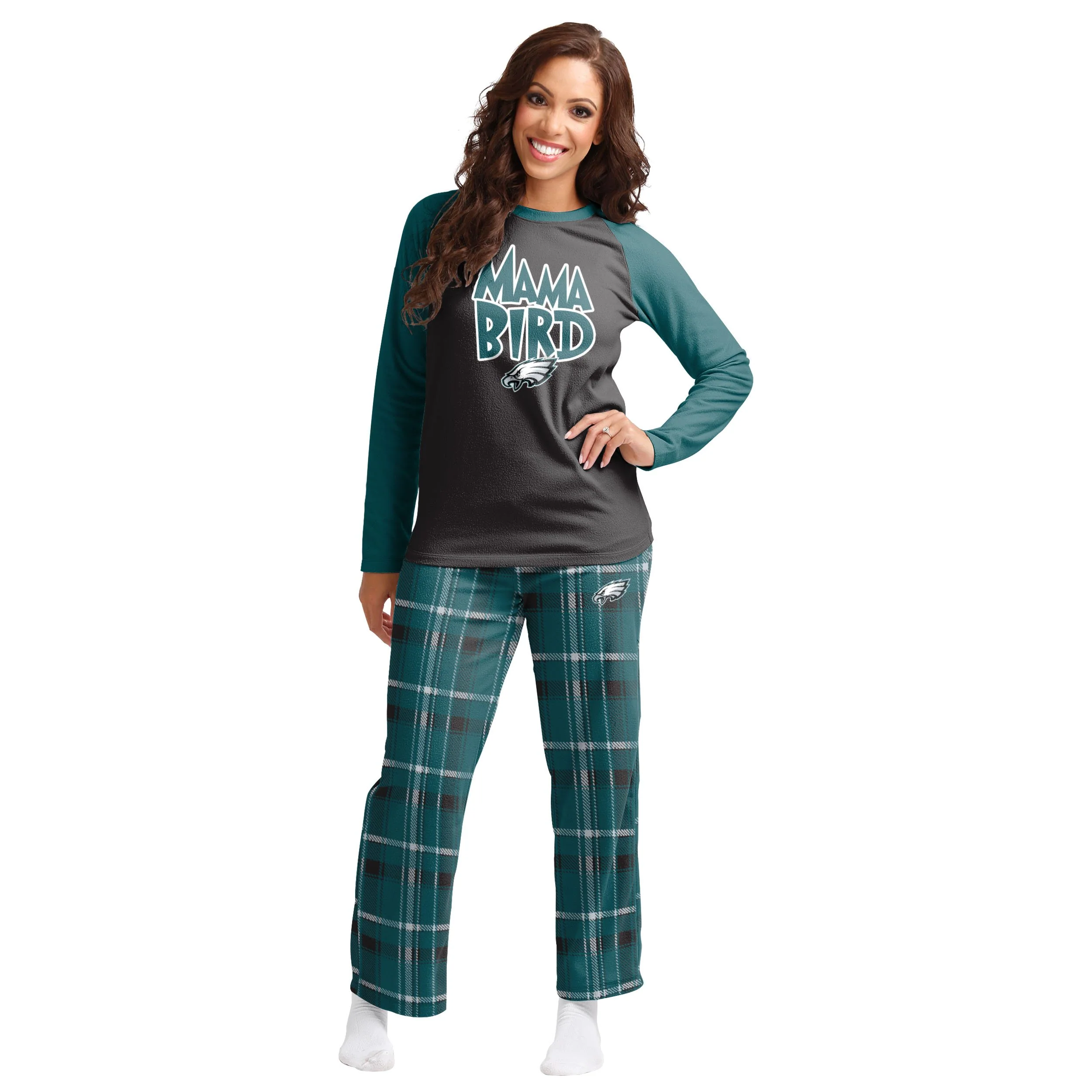 Philadelphia Eagles NFL Plaid Family Holiday Pajamas - Image 5