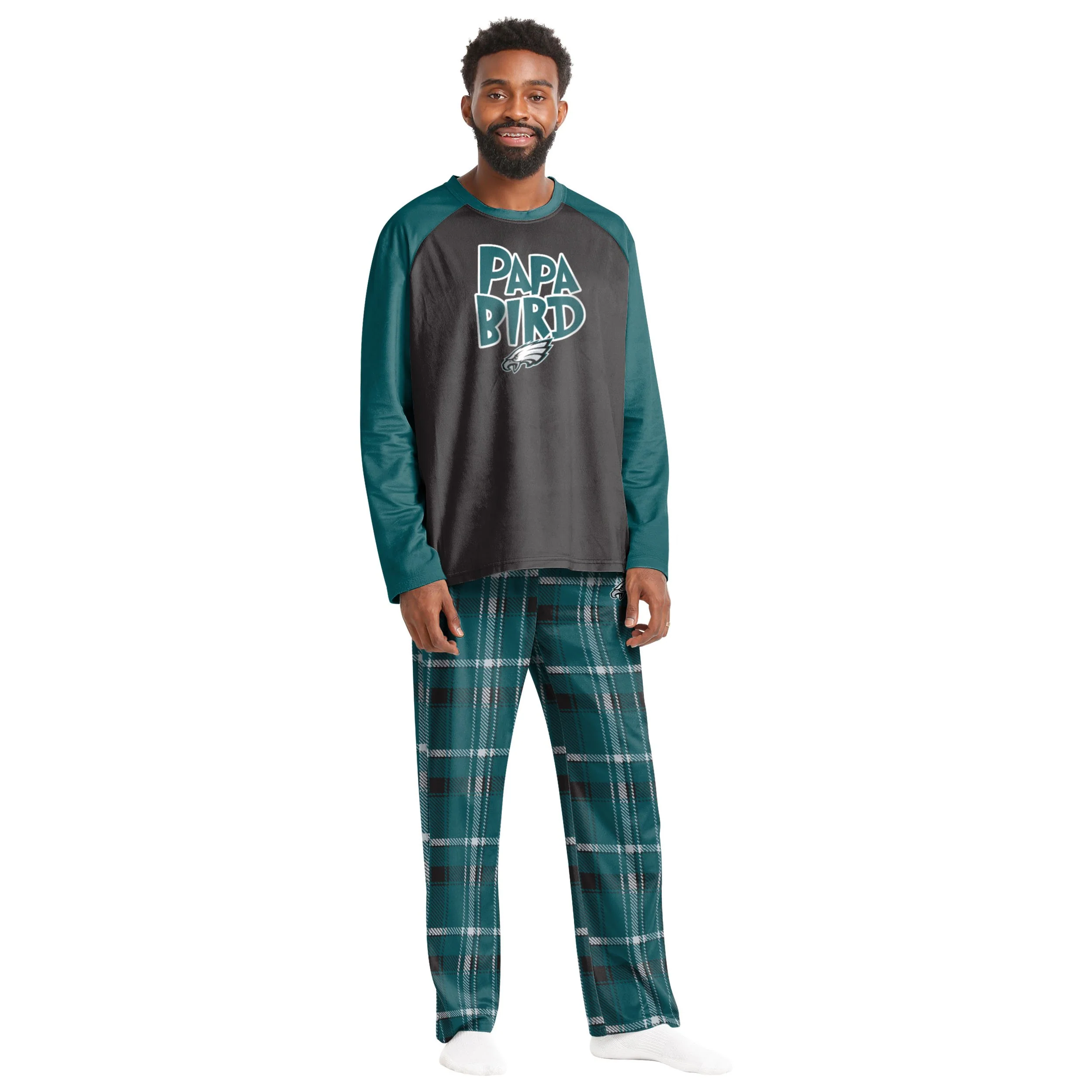 Philadelphia Eagles NFL Plaid Family Holiday Pajamas - Image 6