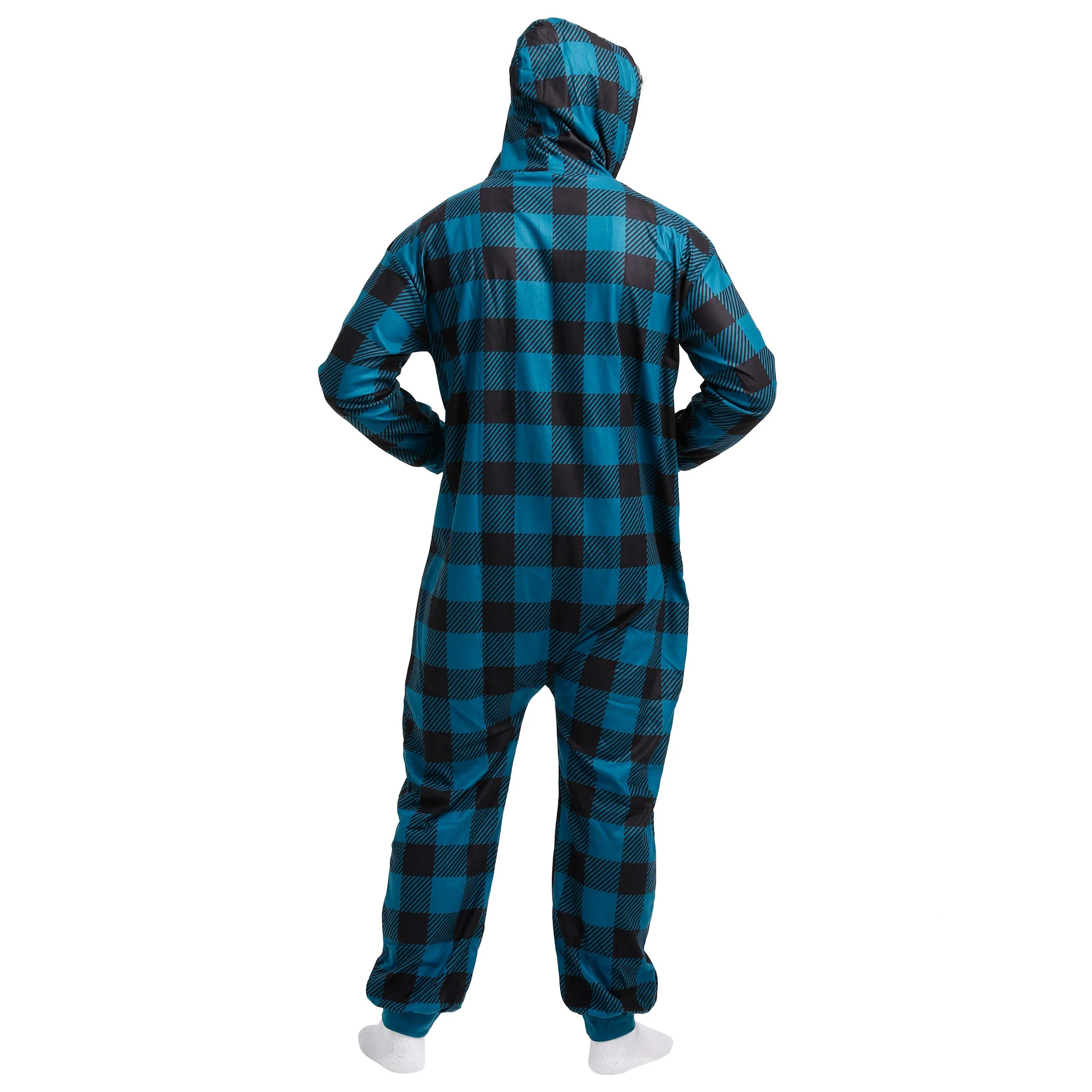 Philadelphia Eagles NFL Plaid One Piece Pajamas - Image 2