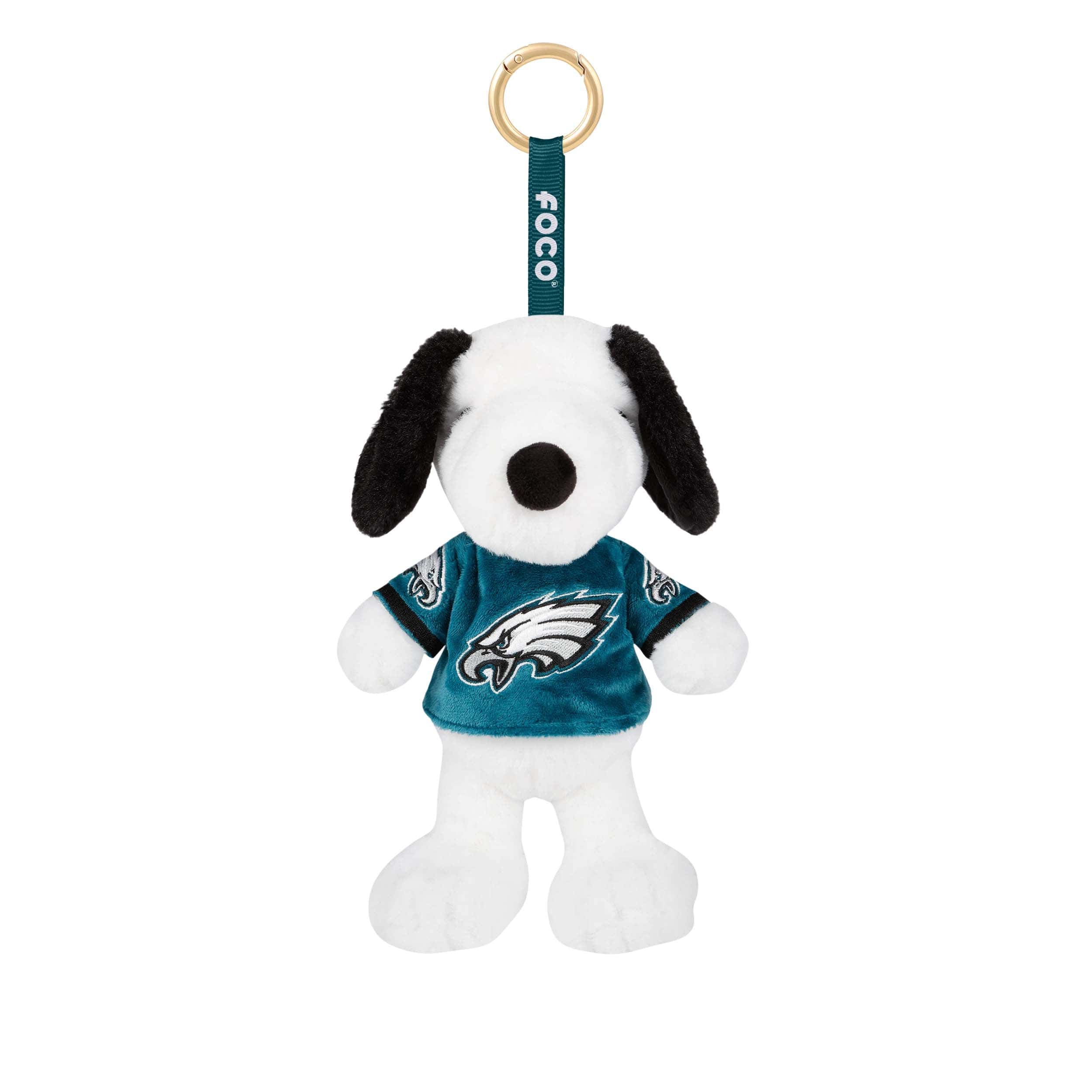 Philadelphia Eagles NFL Plush Snoopy Peanuts Bag Charm Keychain - Image 2