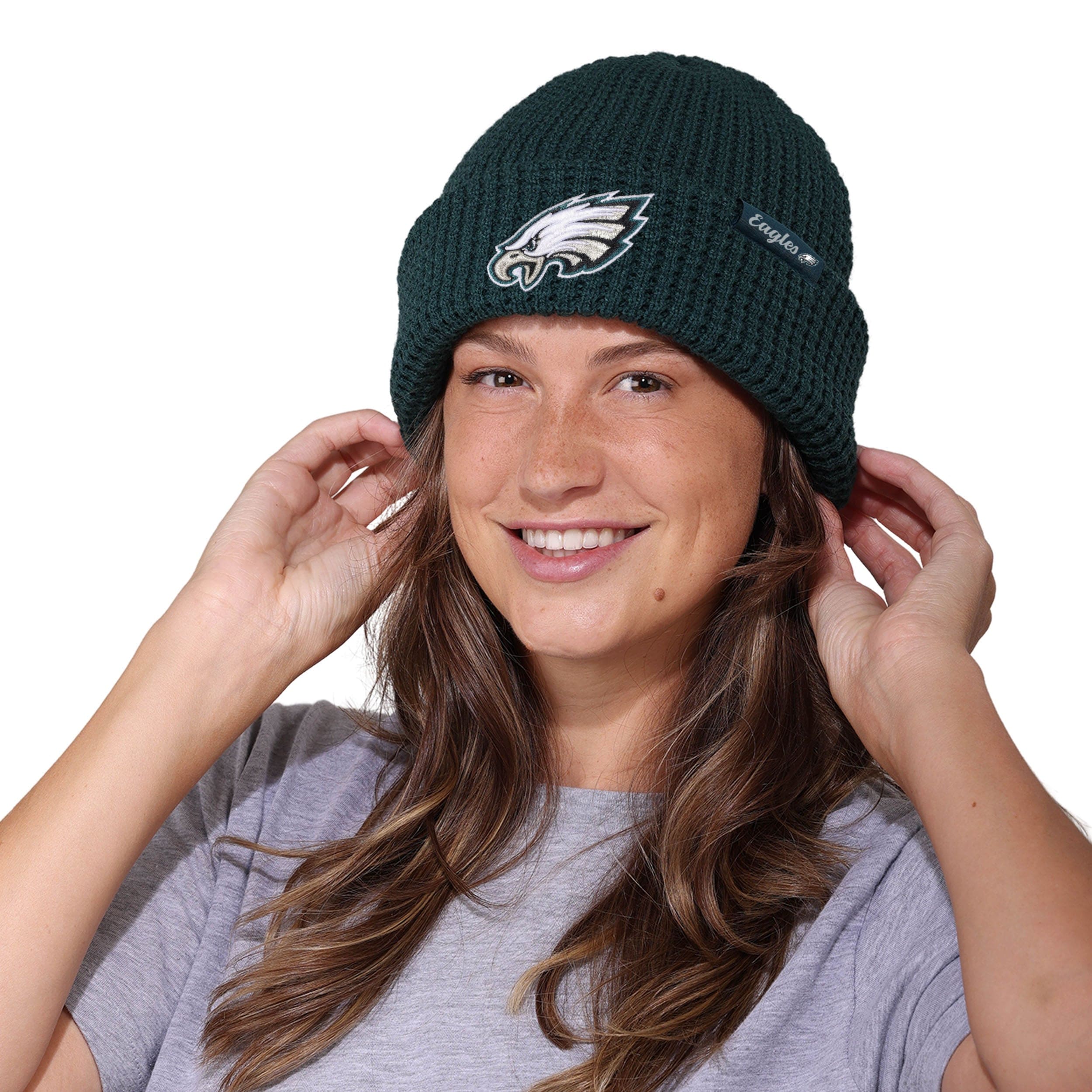 Philadelphia Eagles NFL Primary Logo Waffle Beanie - Image 3