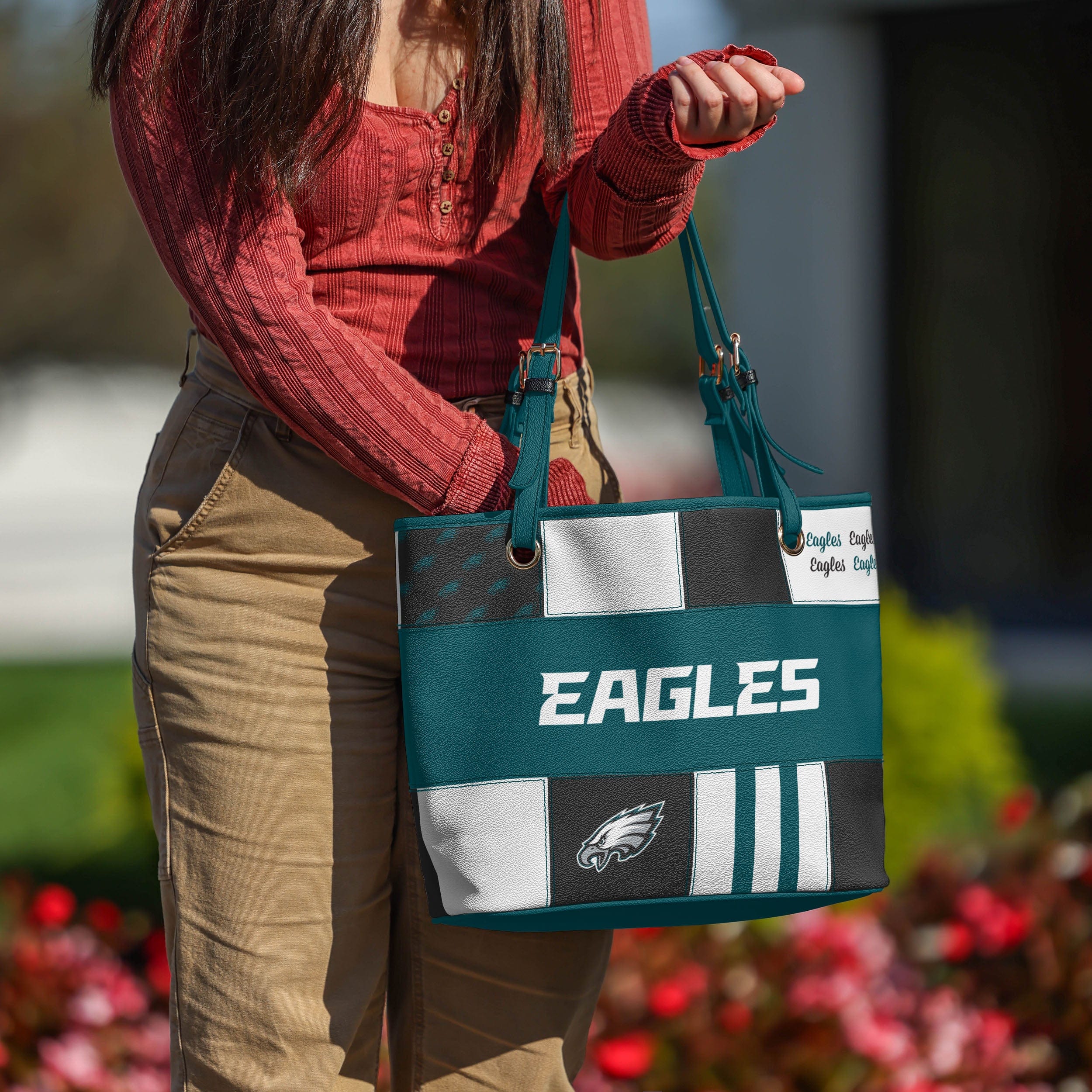 Philadelphia Eagles NFL Printed Collage Tote - Image 3