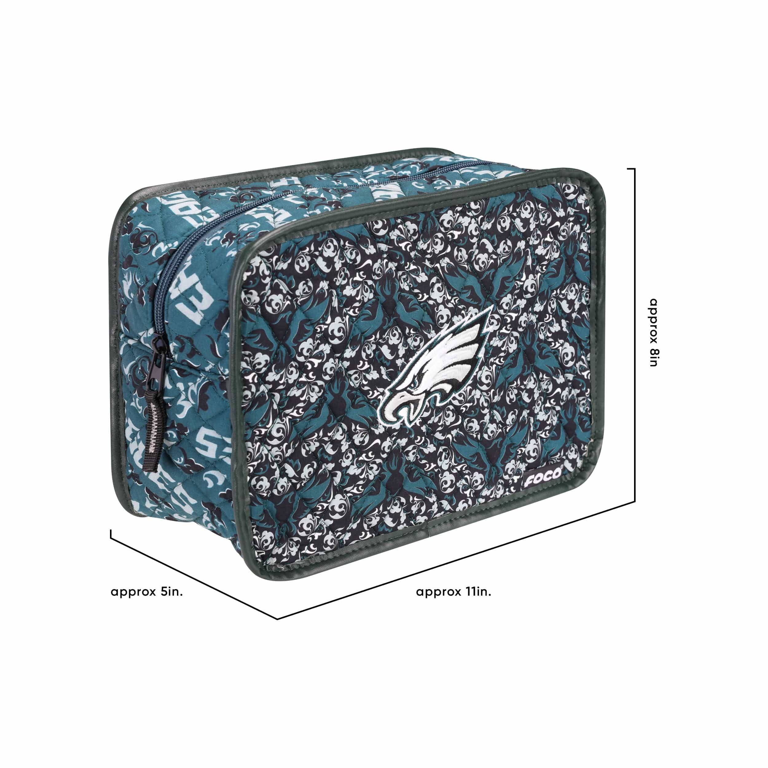 Philadelphia Eagles NFL Quilted Printed Cosmetic Bag - Image 3