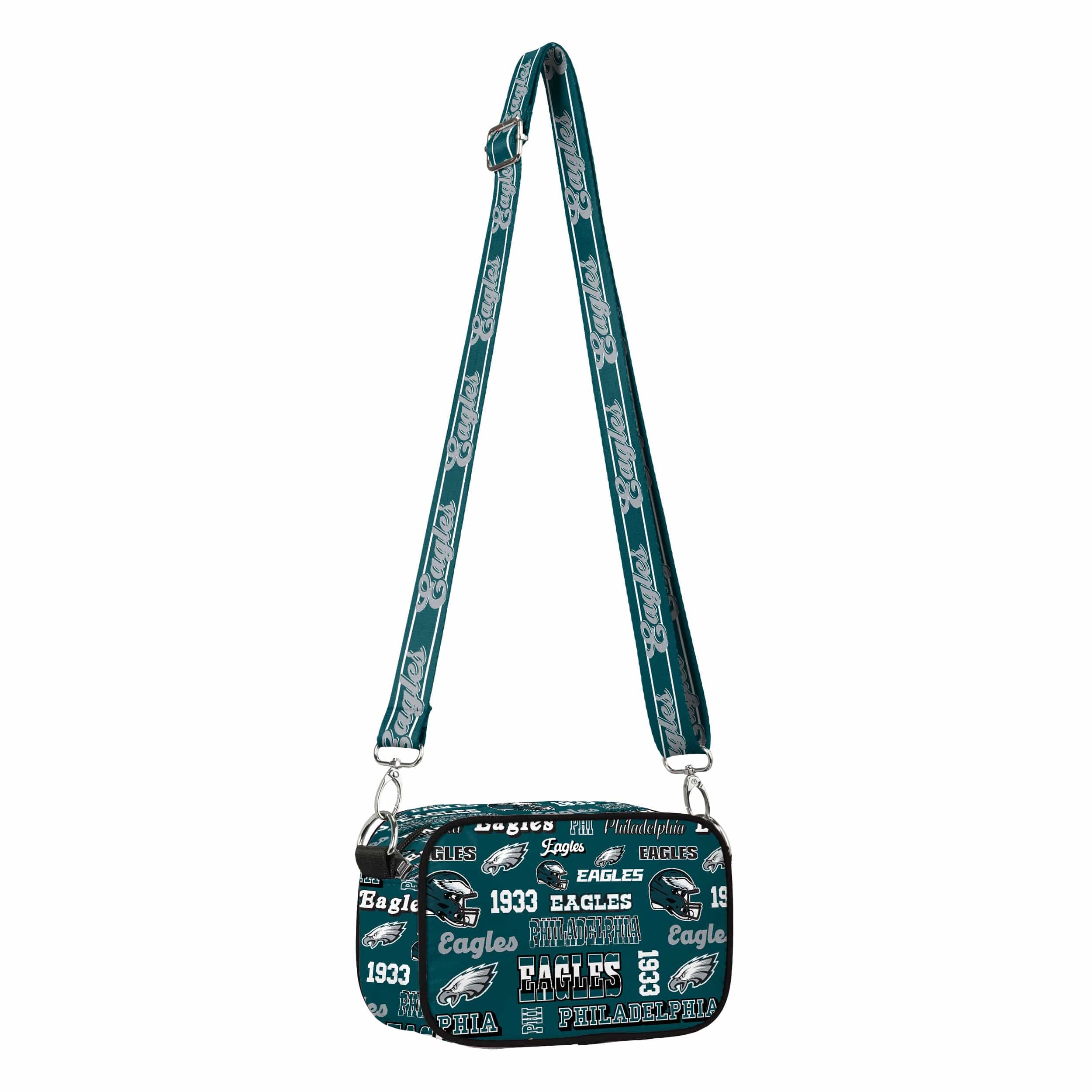 Philadelphia Eagles NFL Repeat Retro Print Nylon Crossbody Bag - Image 4