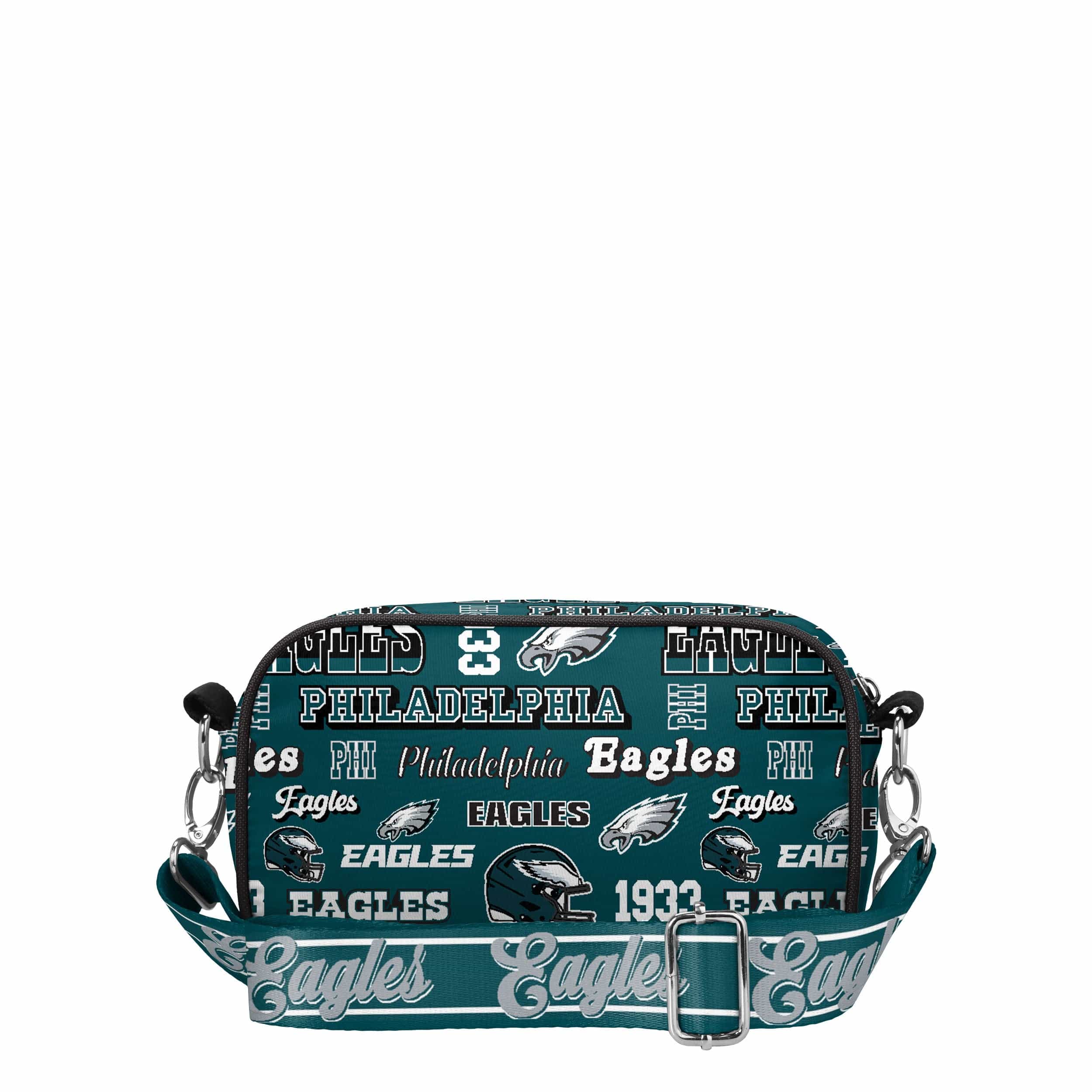 Philadelphia Eagles NFL Repeat Retro Print Nylon Crossbody Bag - Image 6