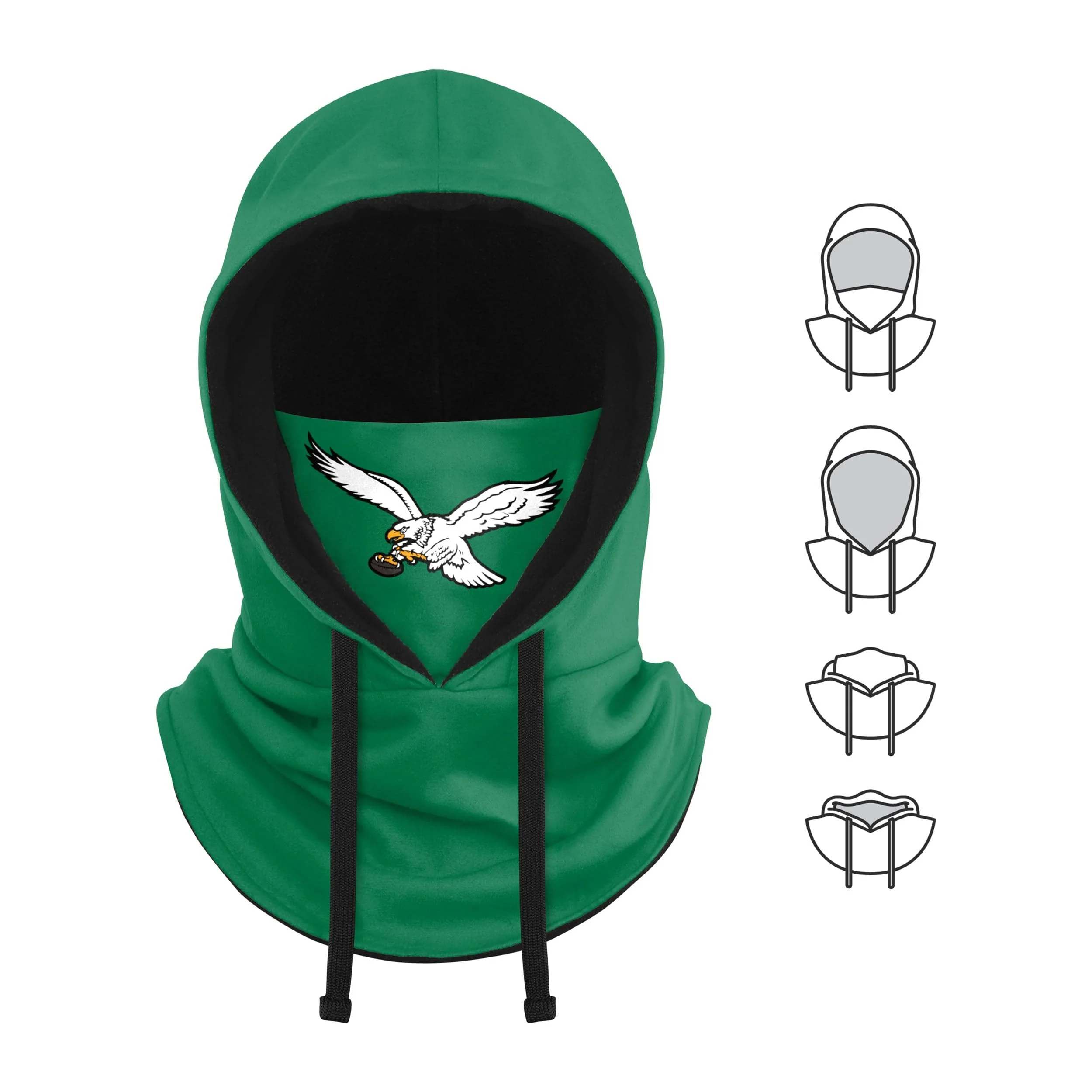 Philadelphia Eagles NFL Retro Drawstring Hooded Gaiter - Image 5