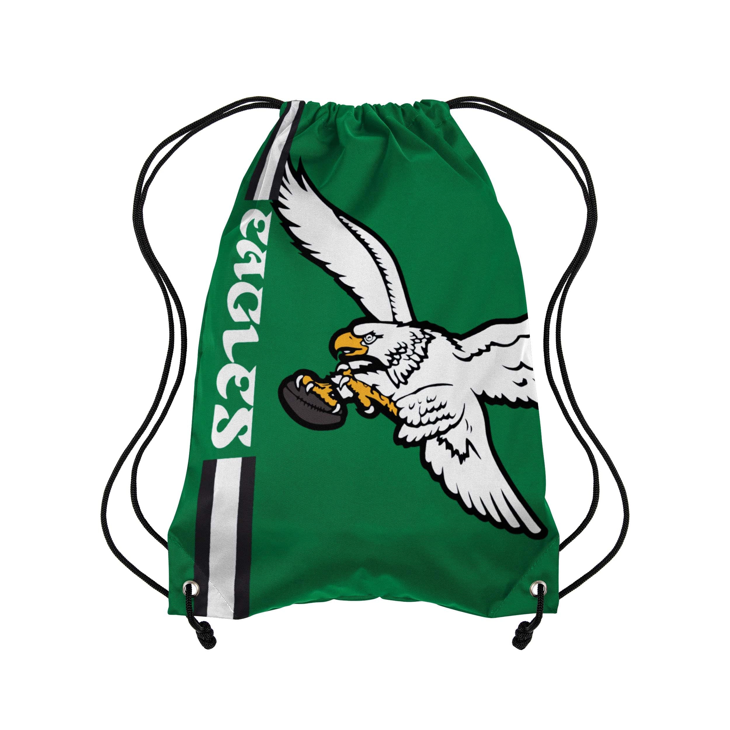 Philadelphia Eagles NFL Retro Kelly Green Big Logo Drawstring Backpack