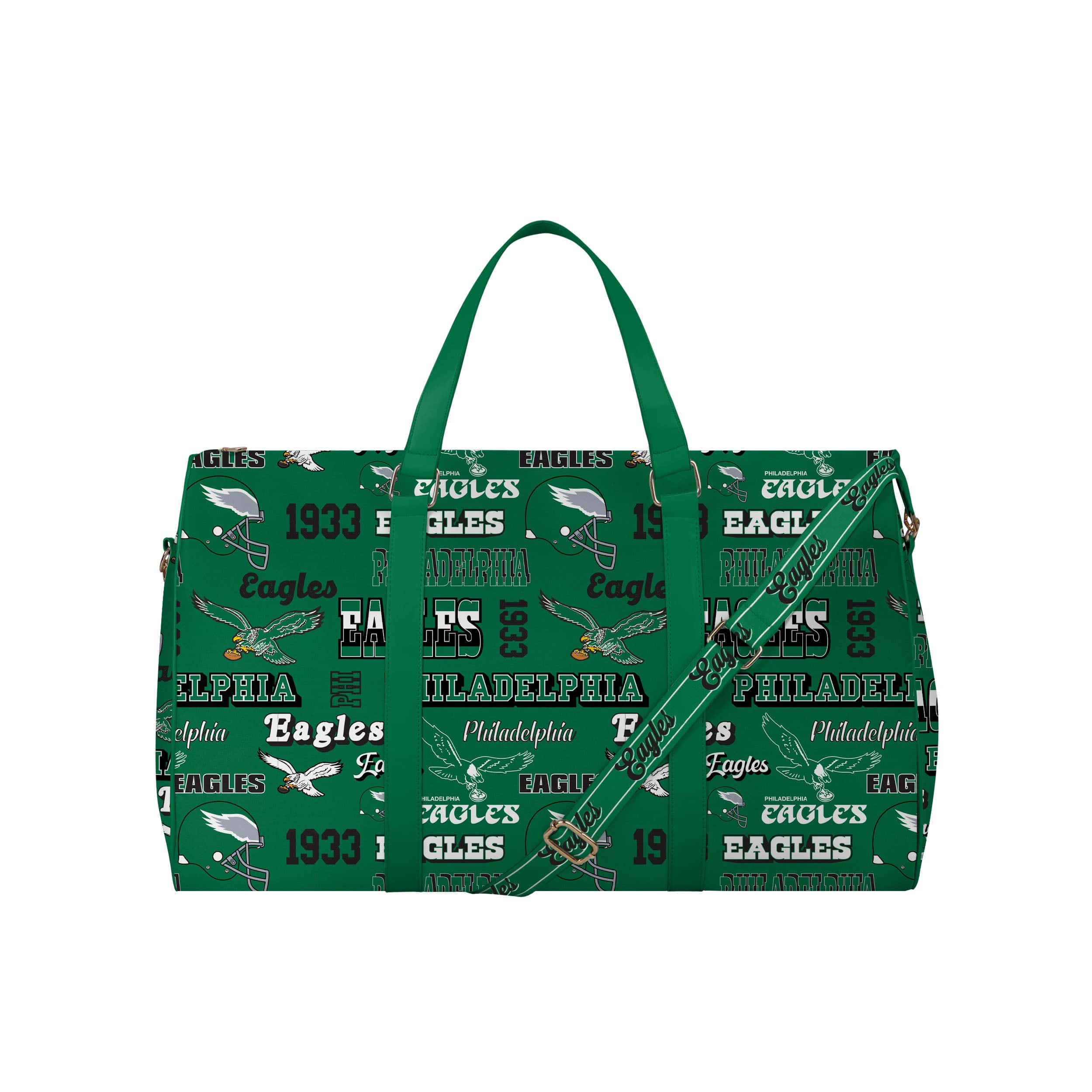 Philadelphia Eagles NFL Retro Repeat Retro Print Nylon Weekender Duffle Bag