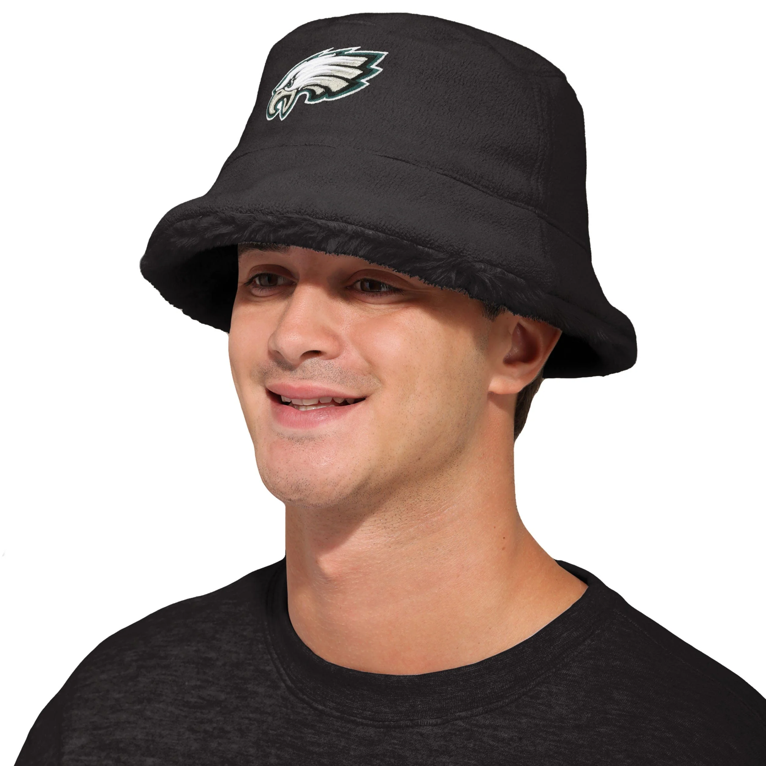 Philadelphia Eagles NFL Reversible Faux Fur Bucket Hat - Image 3