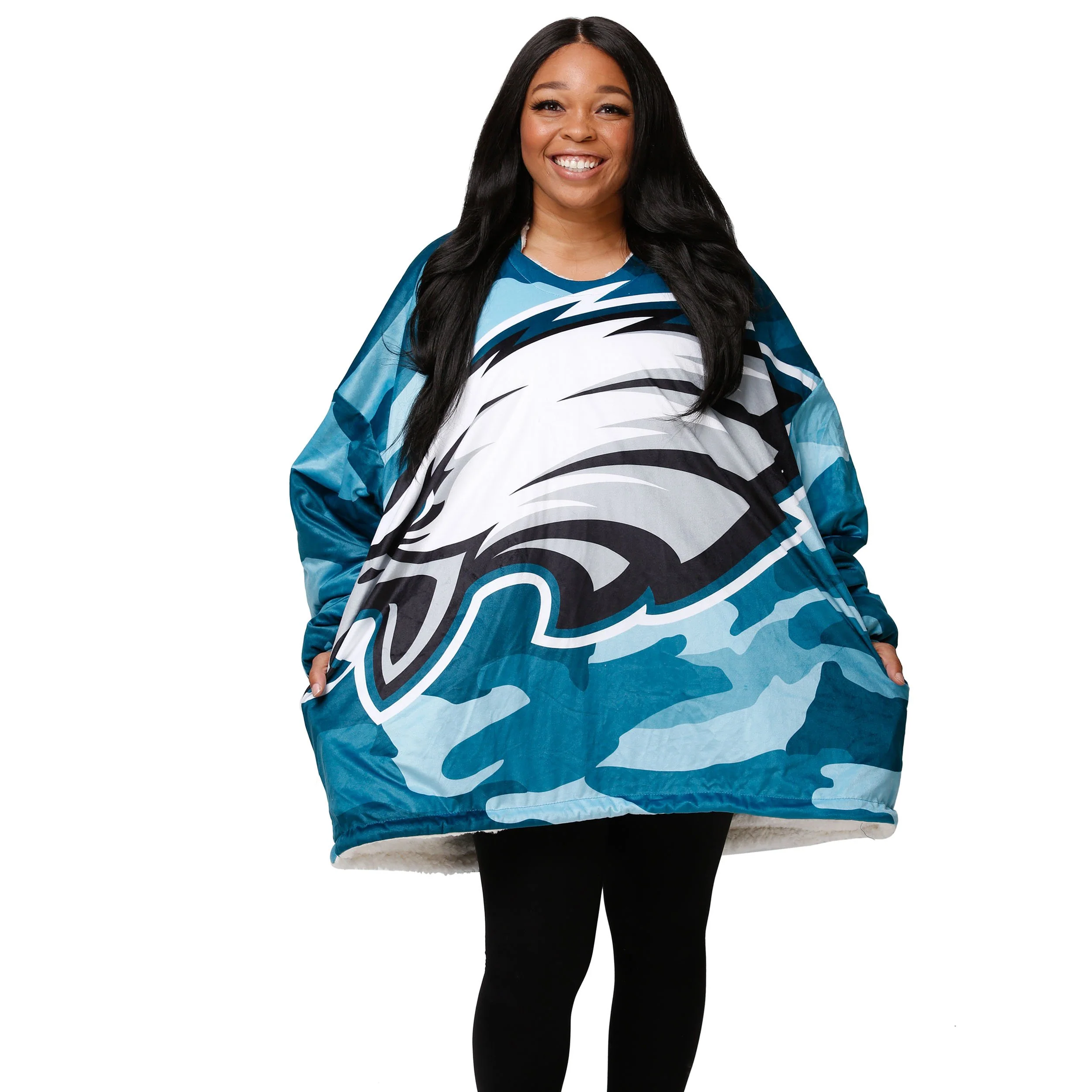 Philadelphia Eagles NFL Reversible Team Color Camo Hoodeez - Image 3