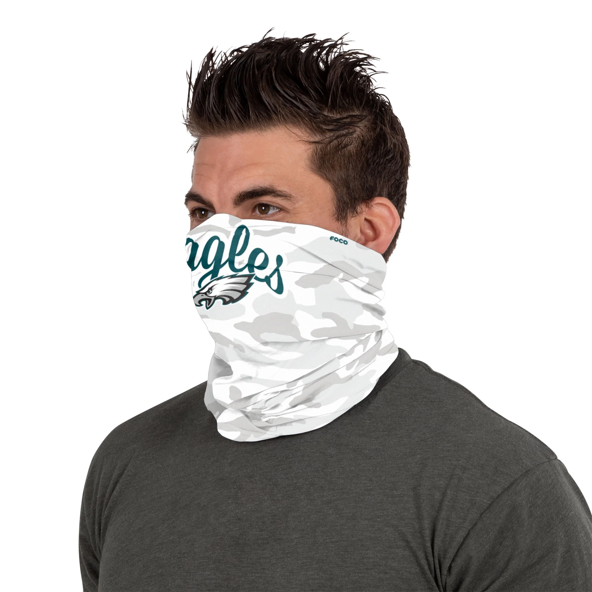Philadelphia Eagles NFL Script Camo Gaiter Scarf - Image 4