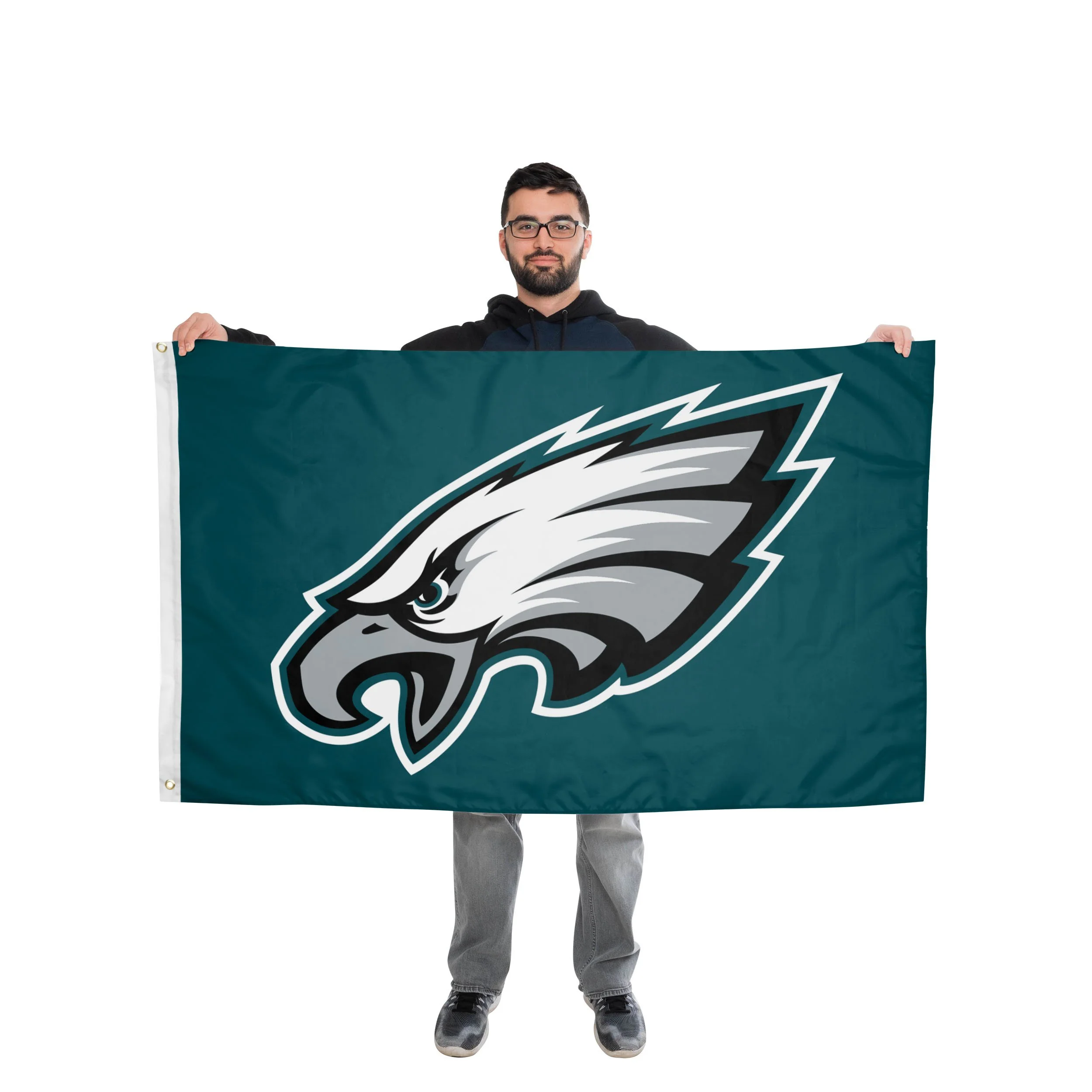 Philadelphia Eagles NFL Solid Horizontal Flag - Image 2