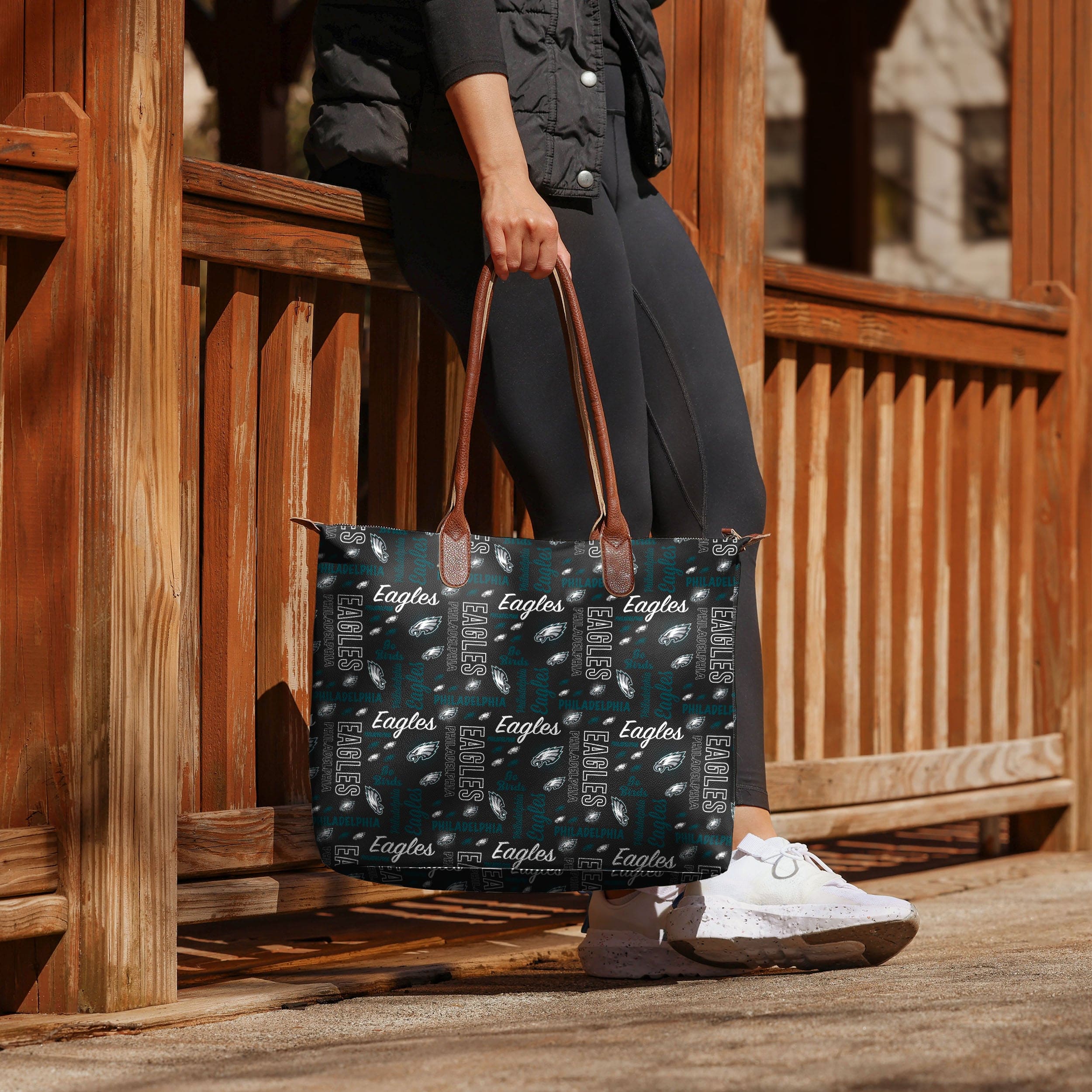 Philadelphia Eagles NFL Spirited Style Printed Collection Tote Bag - Image 3