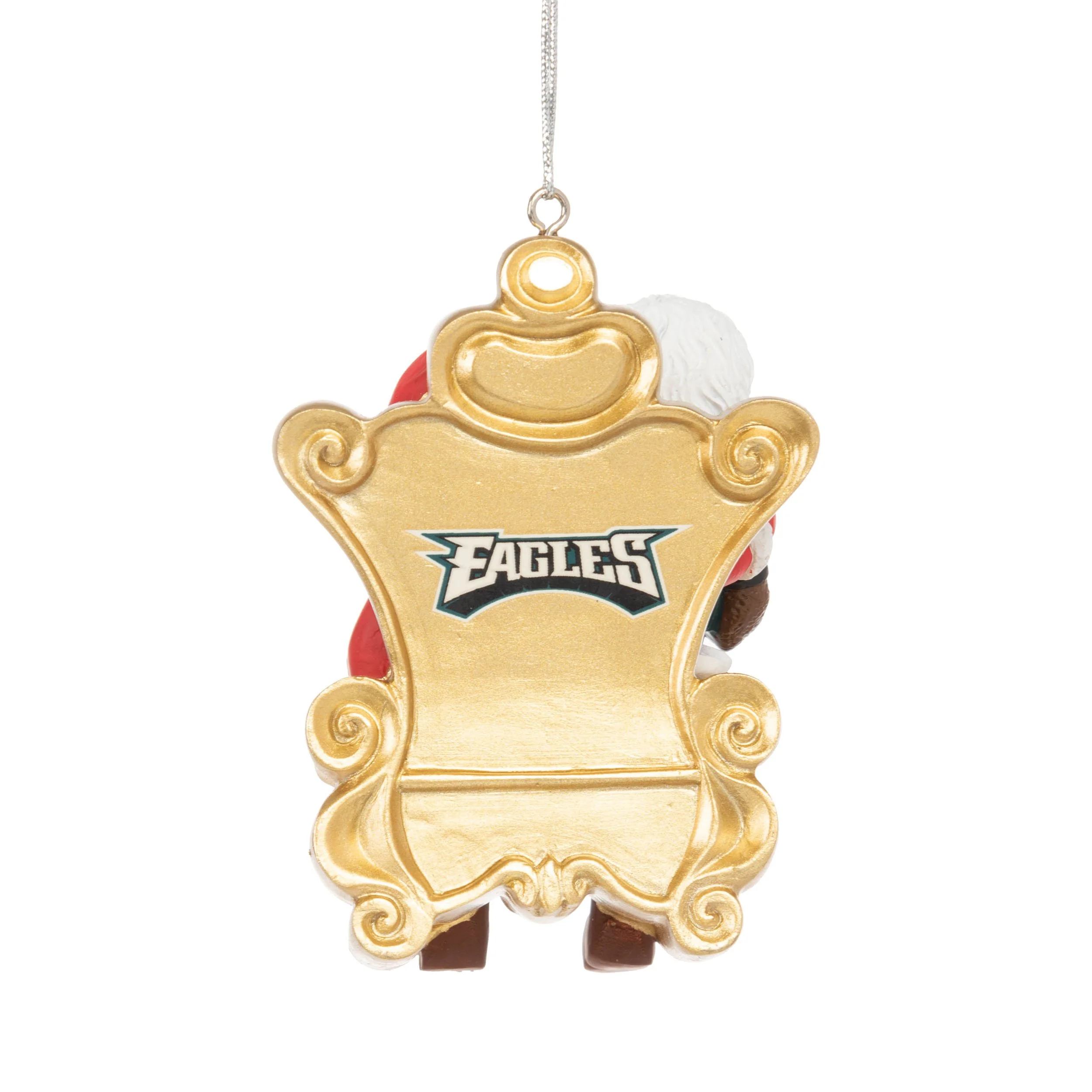 Philadelphia Eagles NFL Swoop Mascot on Santas Lap Ornament - Image 3