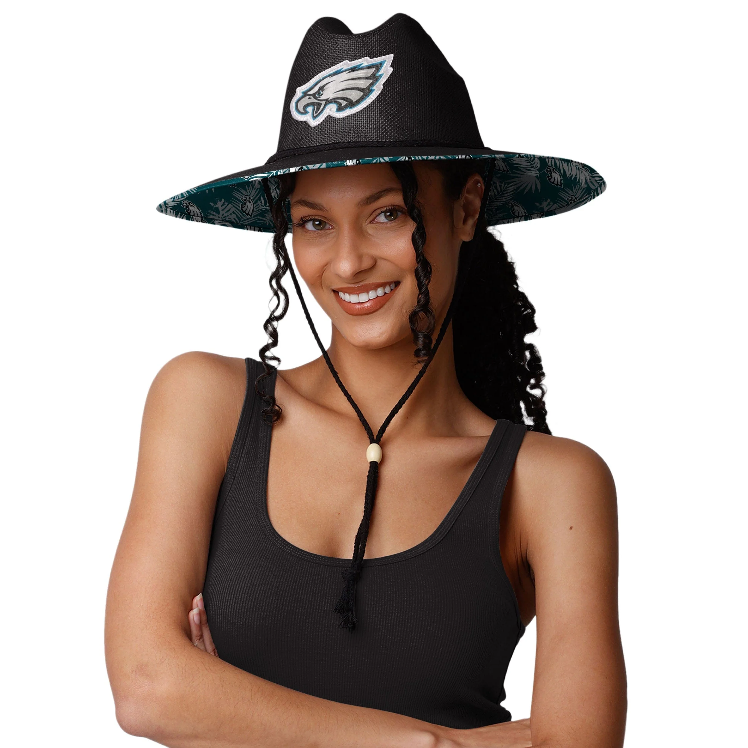 Philadelphia Eagles NFL Team Color Straw Hat - Image 4