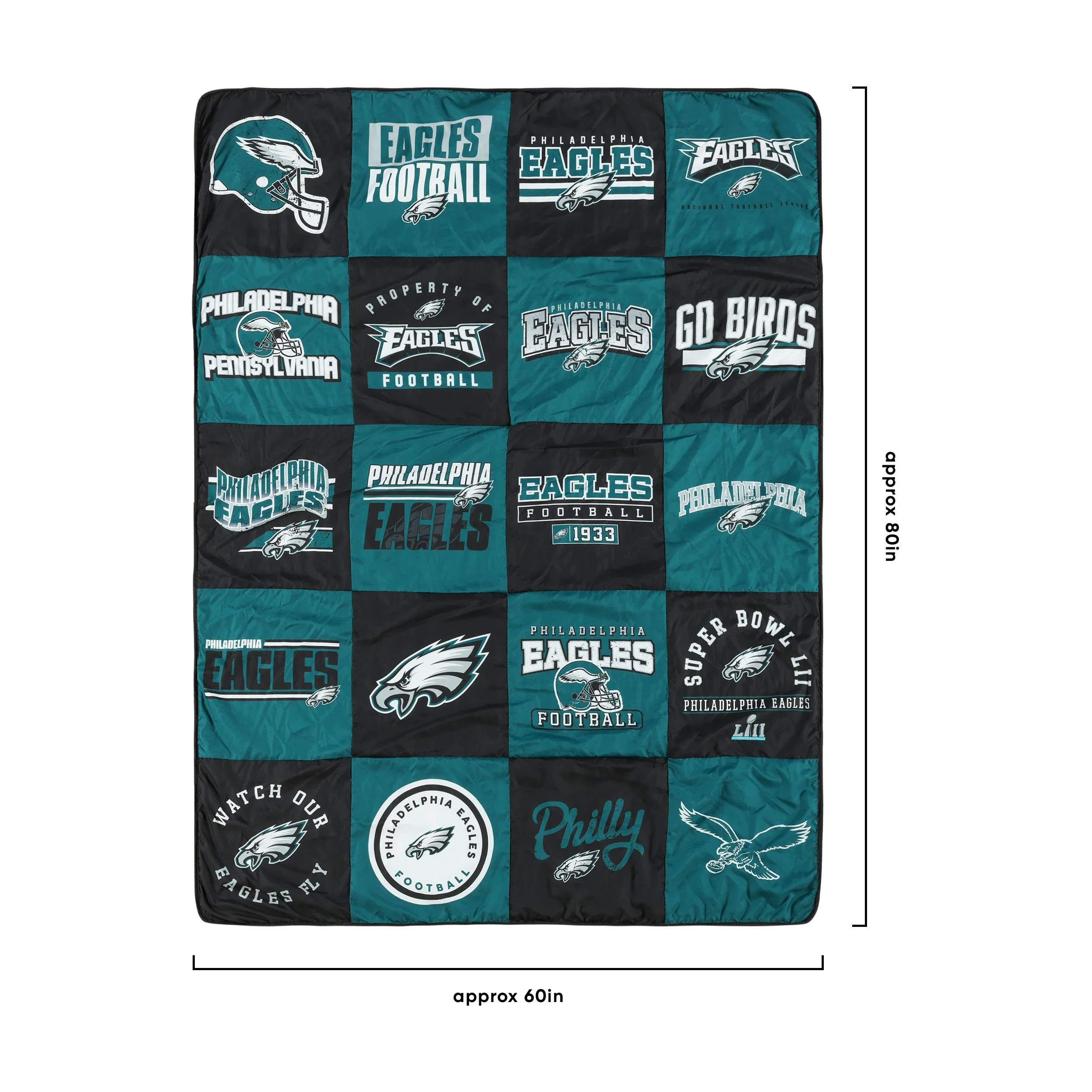 Philadelphia Eagles NFL Team Pride Patches Quilt - Image 3