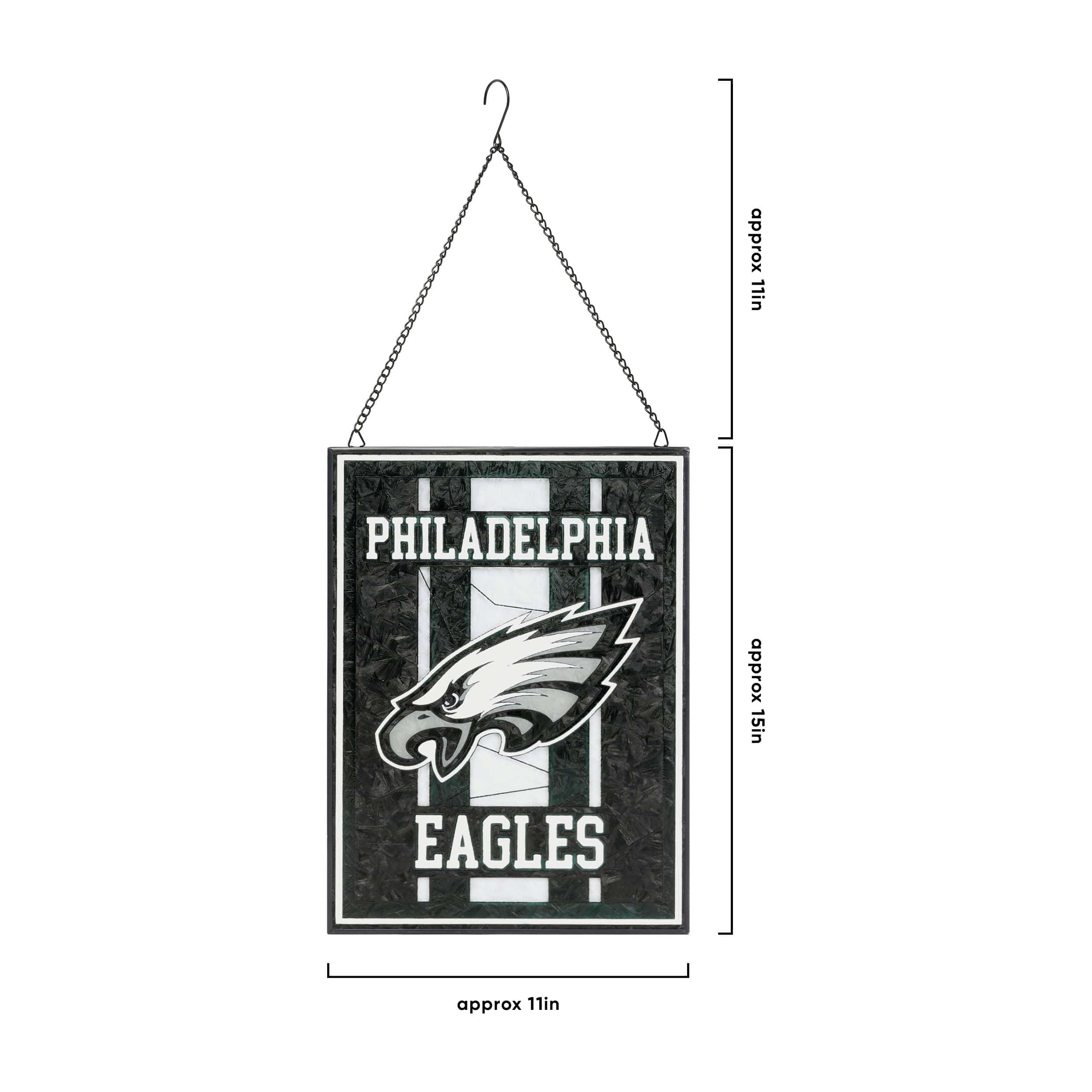 Philadelphia Eagles NFL Team Stripe Stain Glass Sign - Image 3