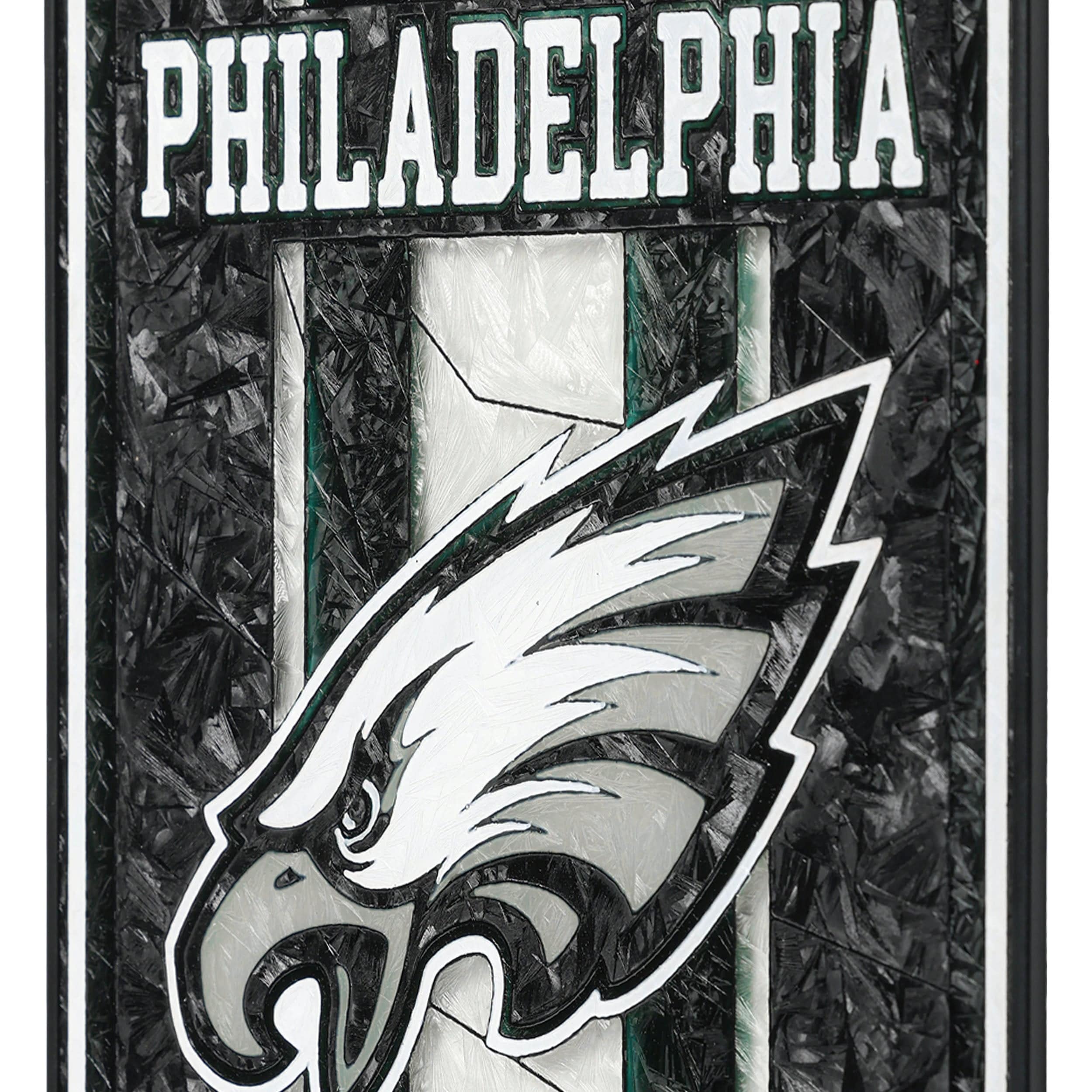 Philadelphia Eagles NFL Team Stripe Stain Glass Sign - Image 5