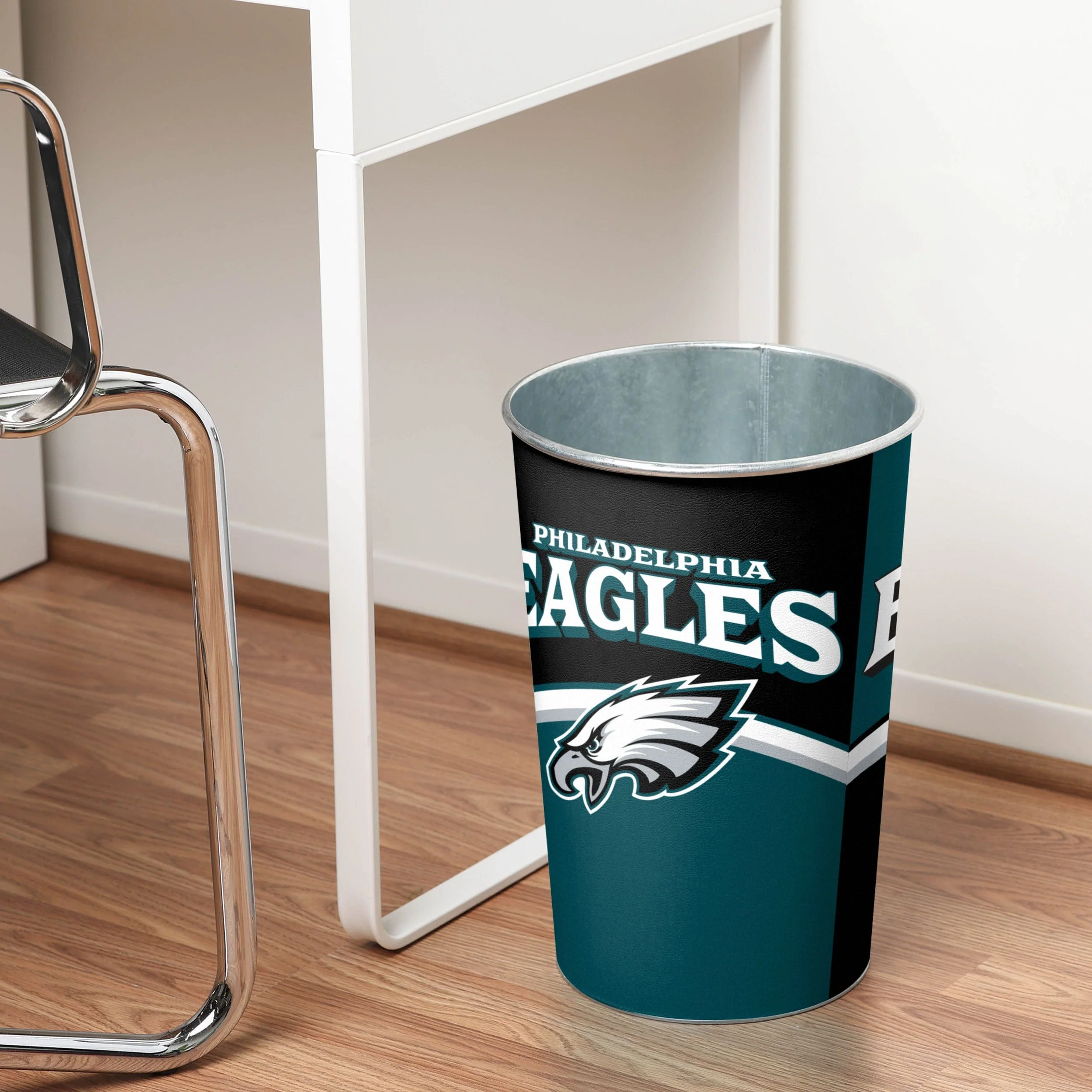 Philadelphia Eagles NFL Team Stripe Waste Basket - Image 2